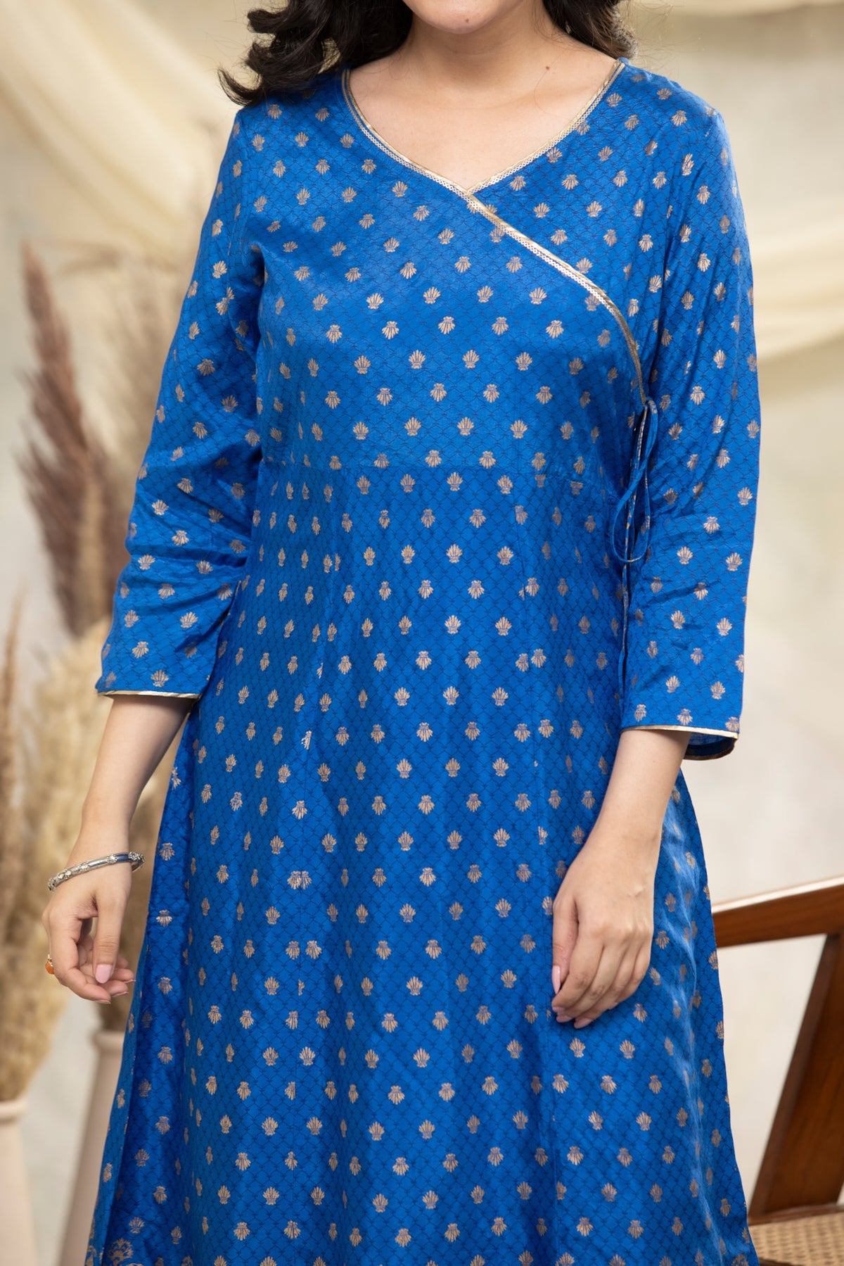 Royal Blue Printed Dress