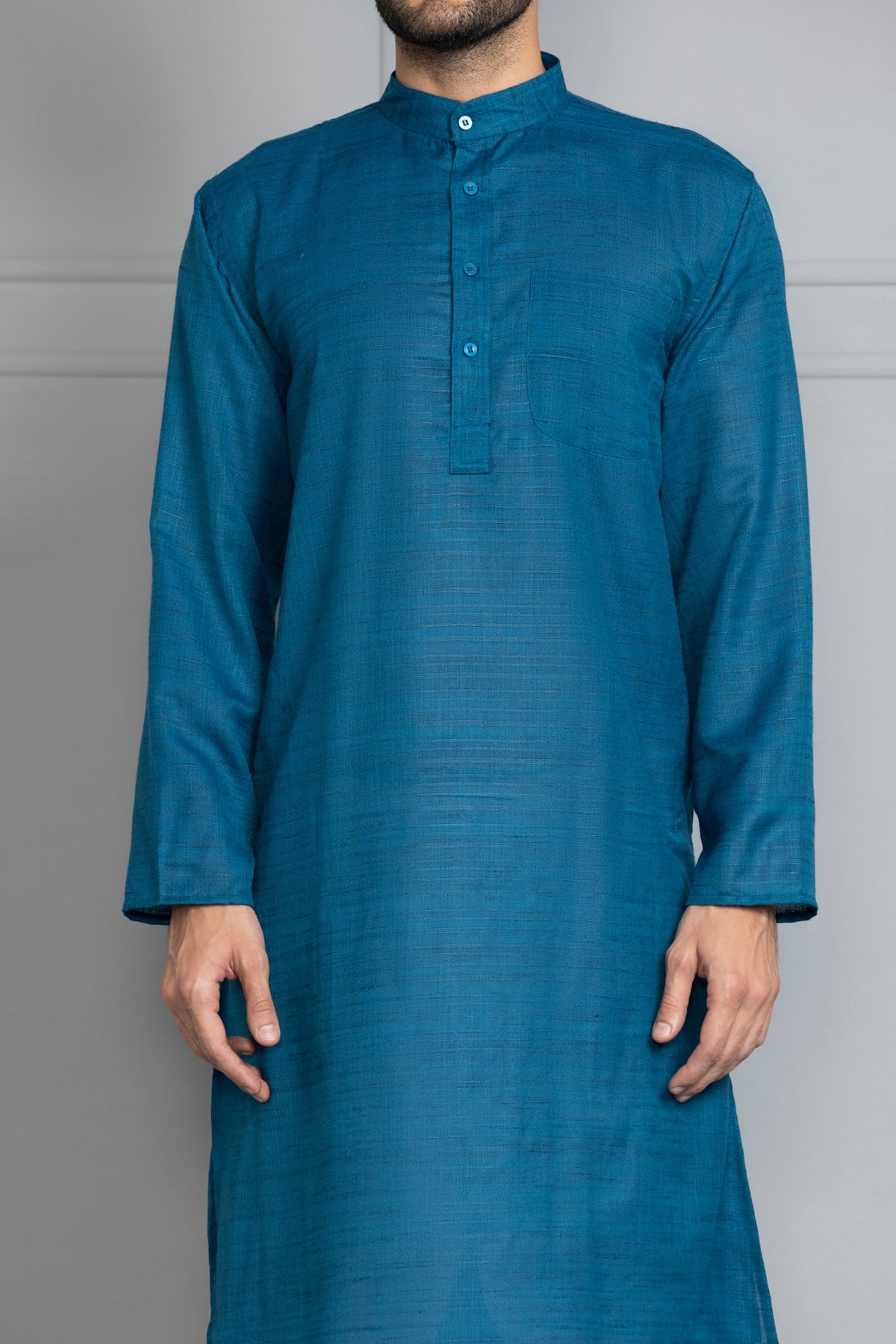 Blue Handloom Kurta