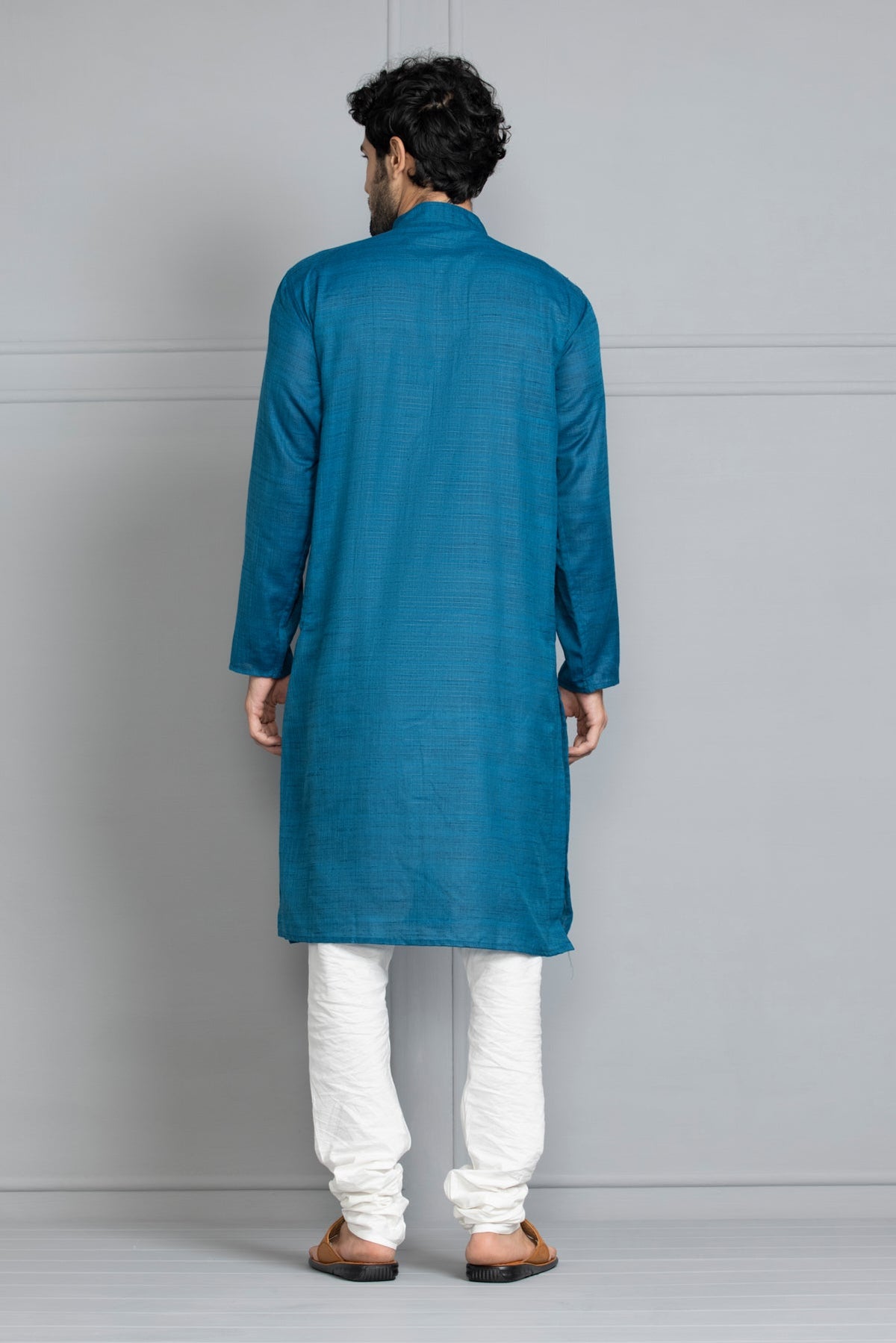 Blue Handloom Kurta
