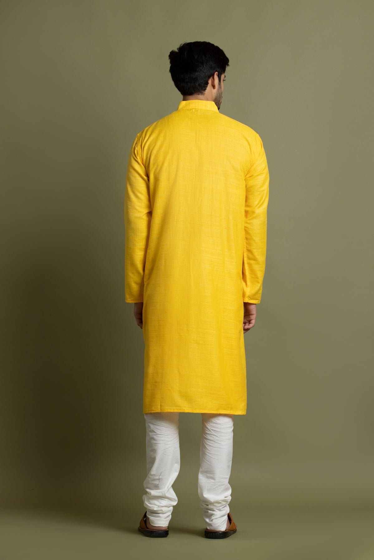 Yellow Handloom Kurta