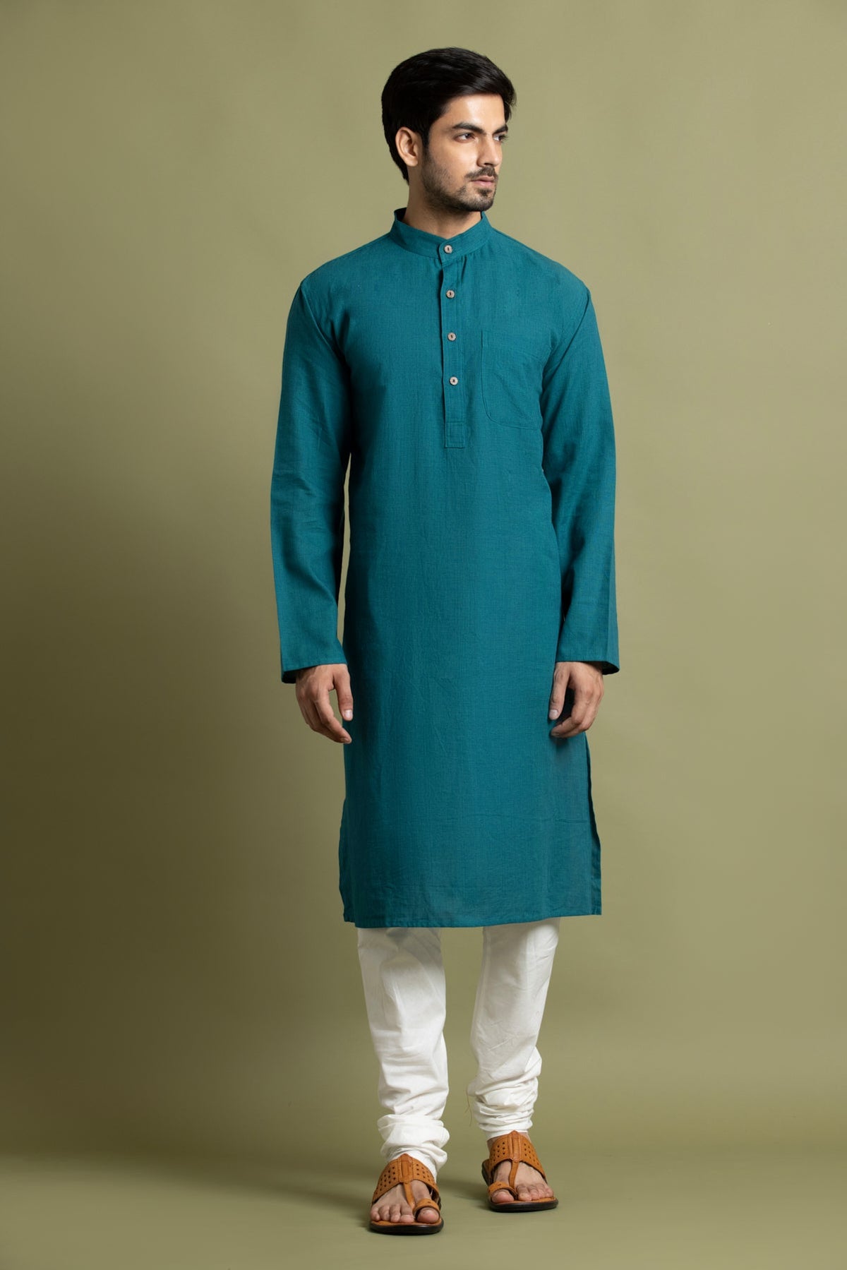 Blue Solid Kurta