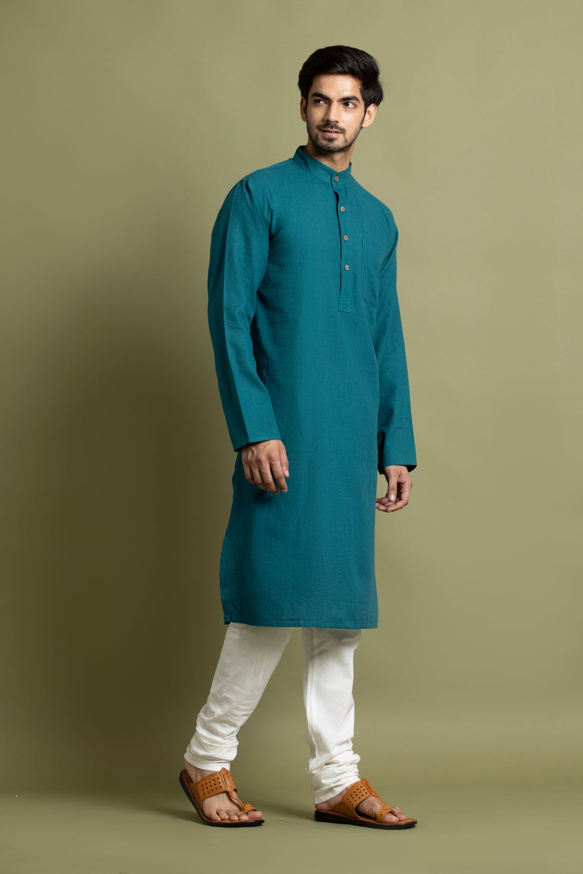 Blue Solid Kurta
