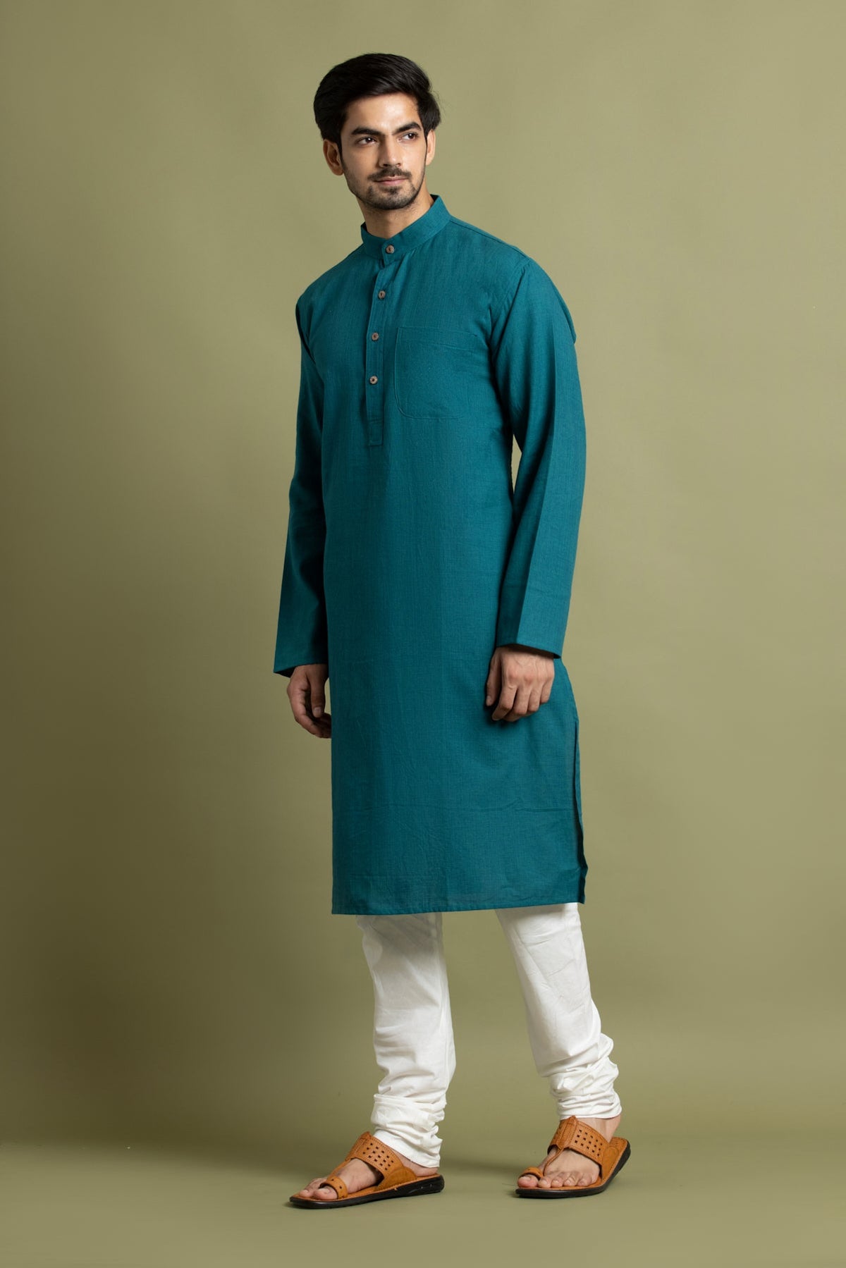 Blue Solid Kurta
