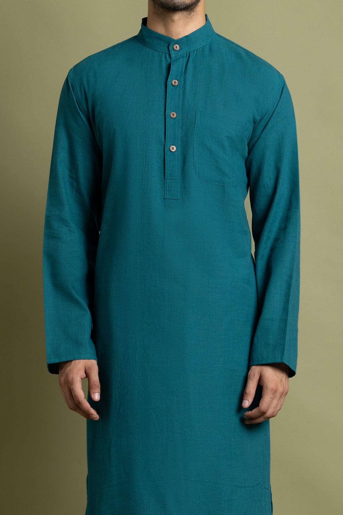 Blue Solid Kurta