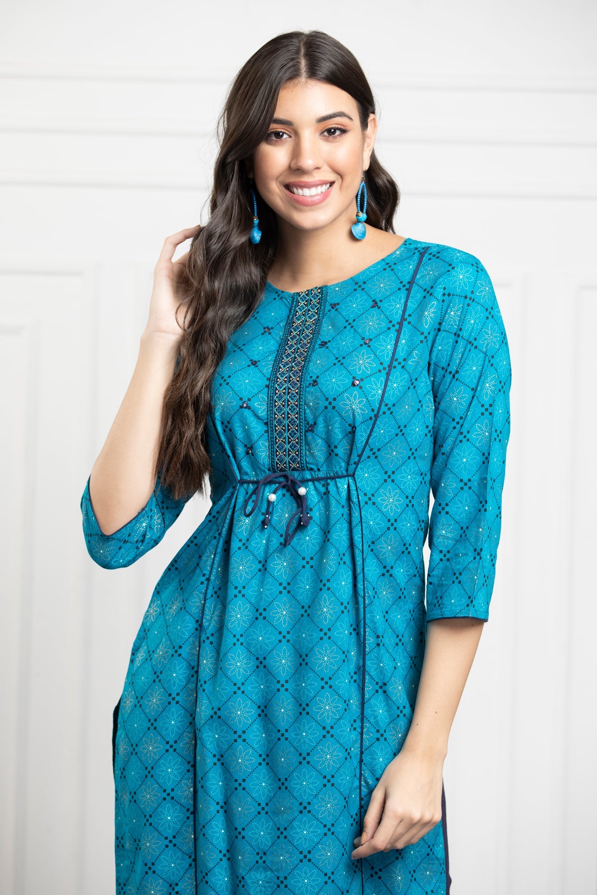 Blue Printed Kurta