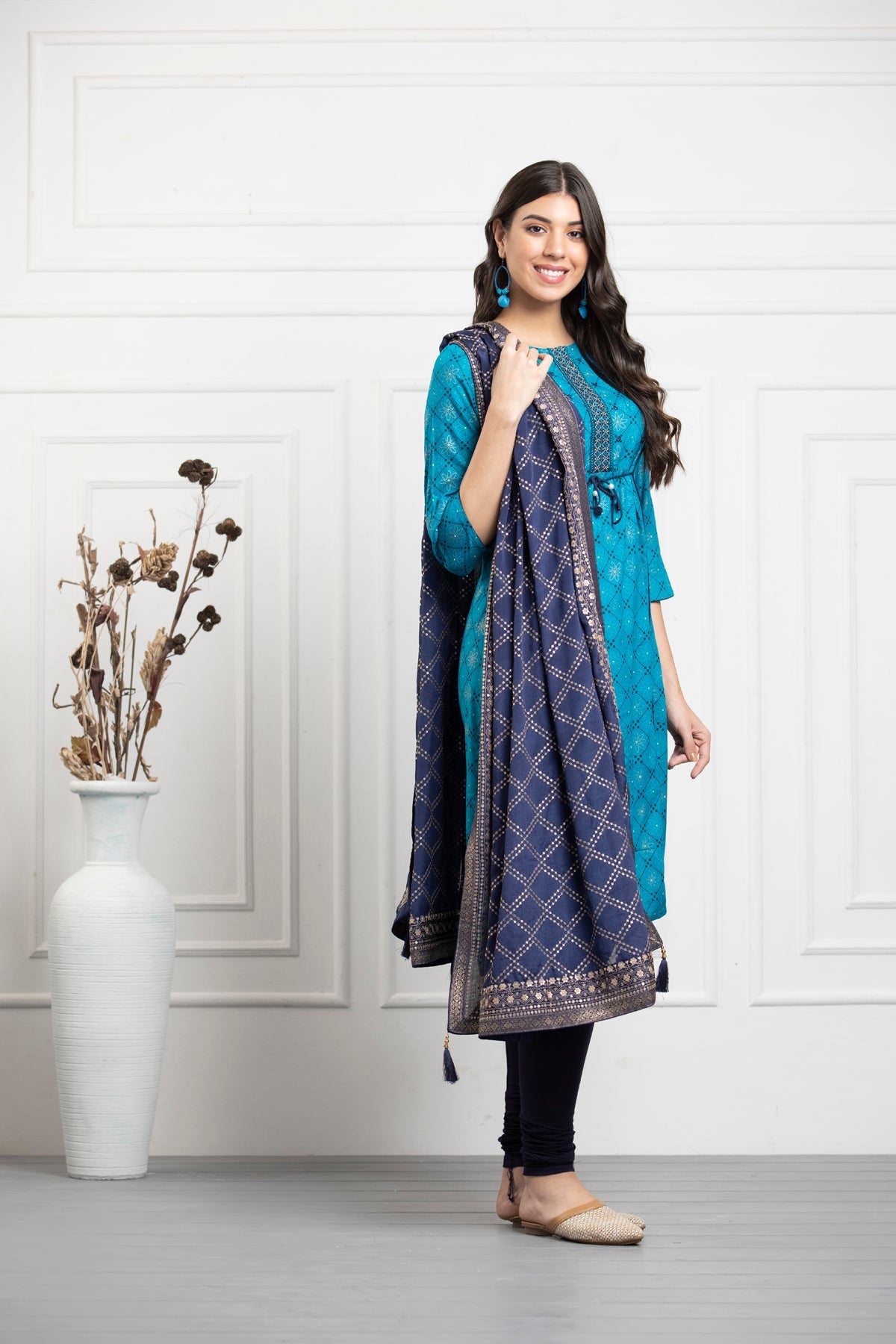 Blue Printed Kurta