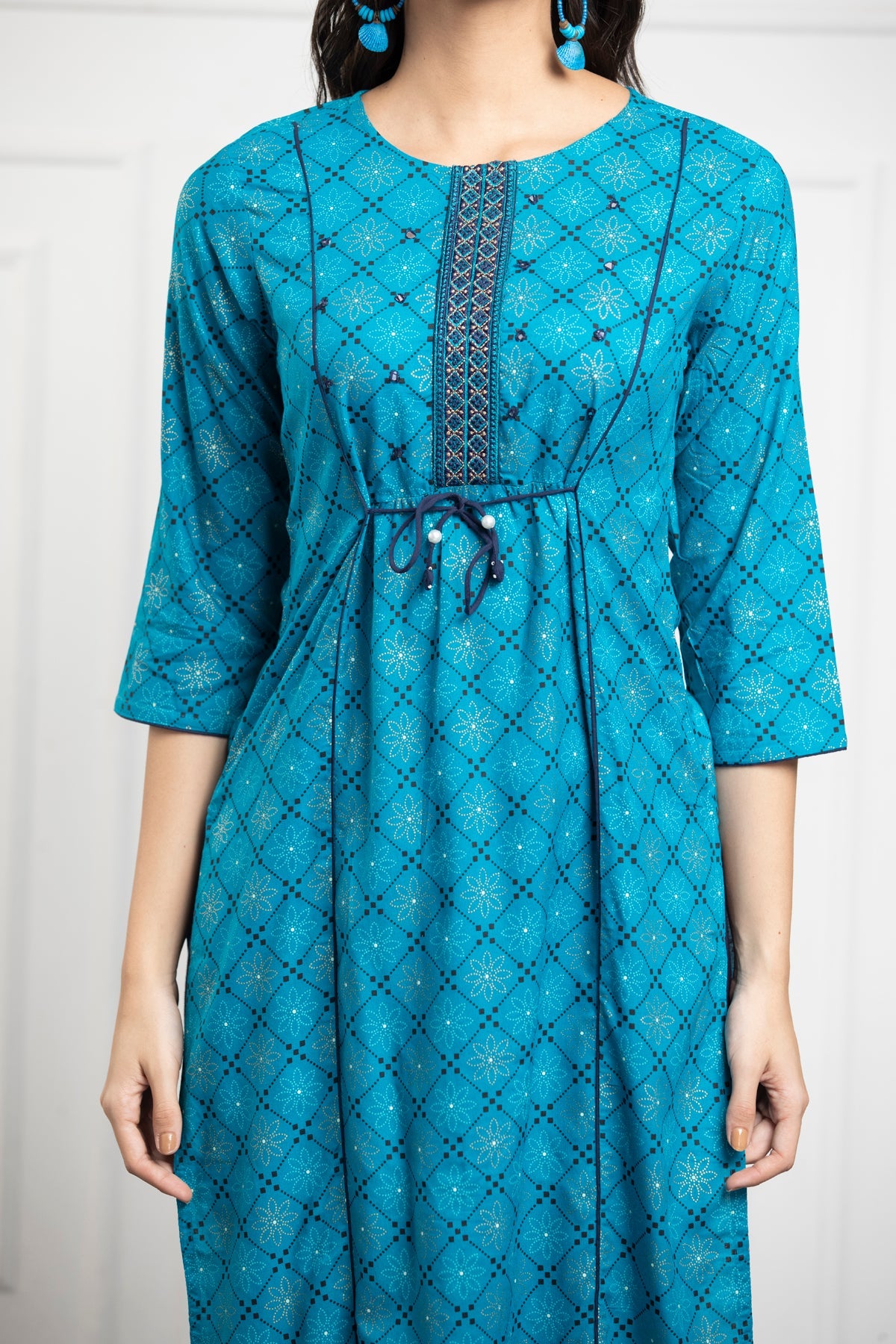 Blue Printed Kurta