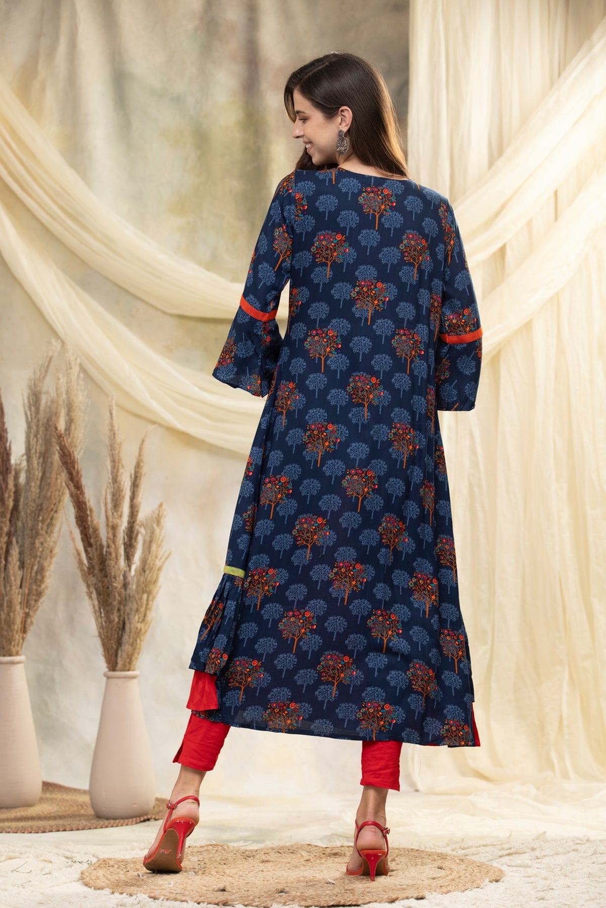 Multi Embroidered Cotton Dress