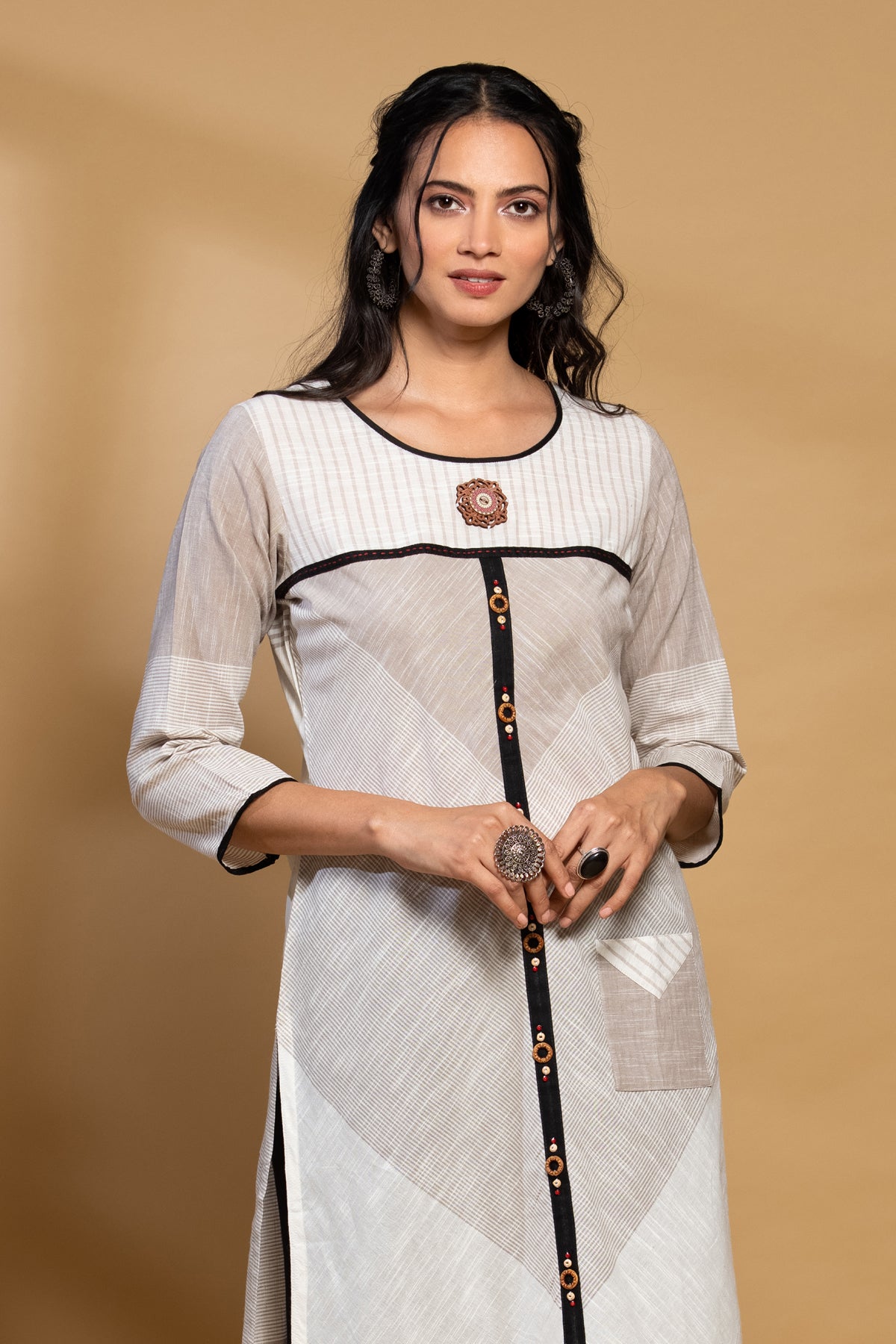 Off White Straight Kurta