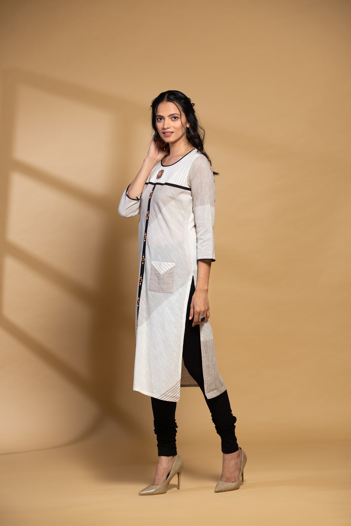Off White Straight Kurta
