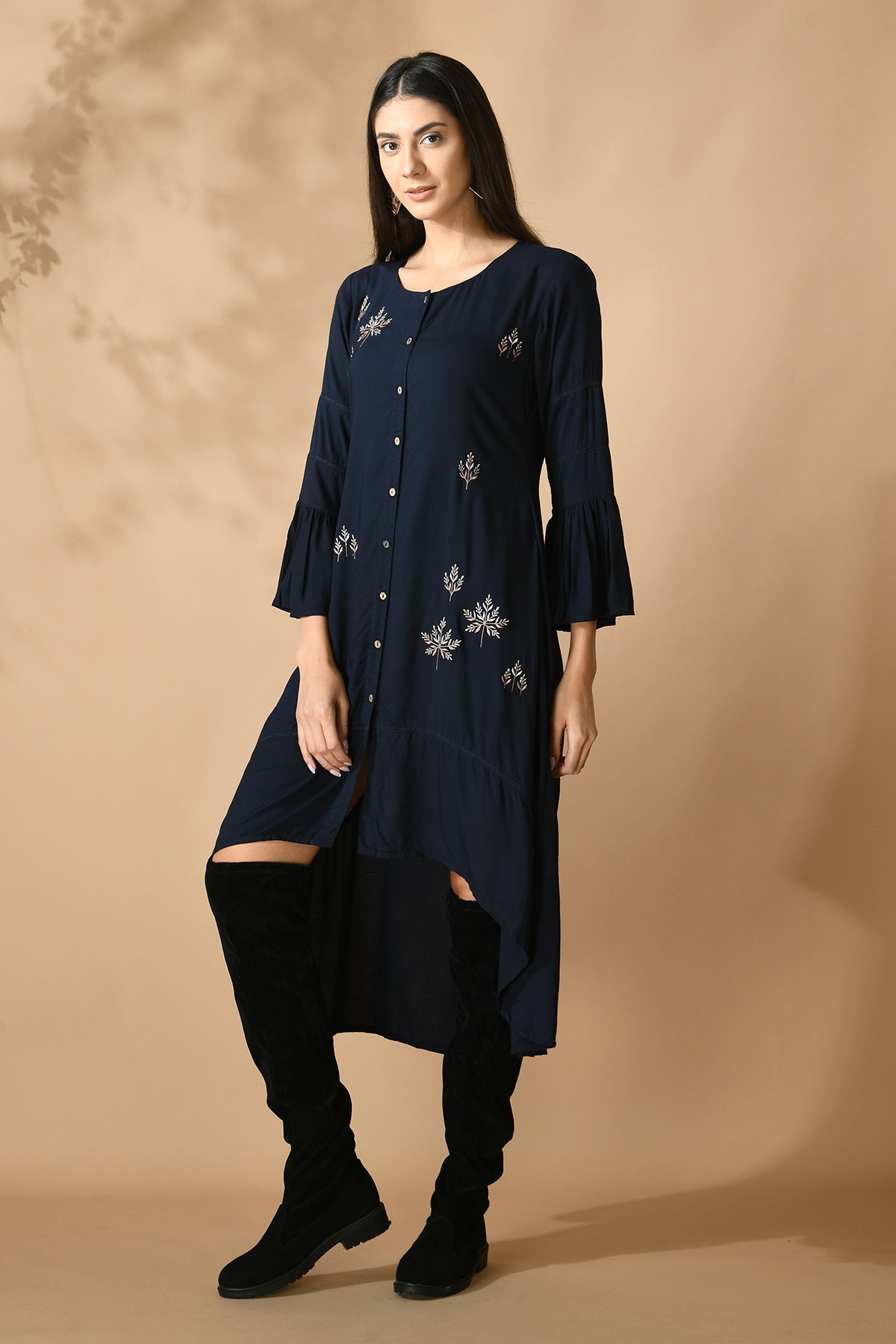 Blue Embroidered Kurta