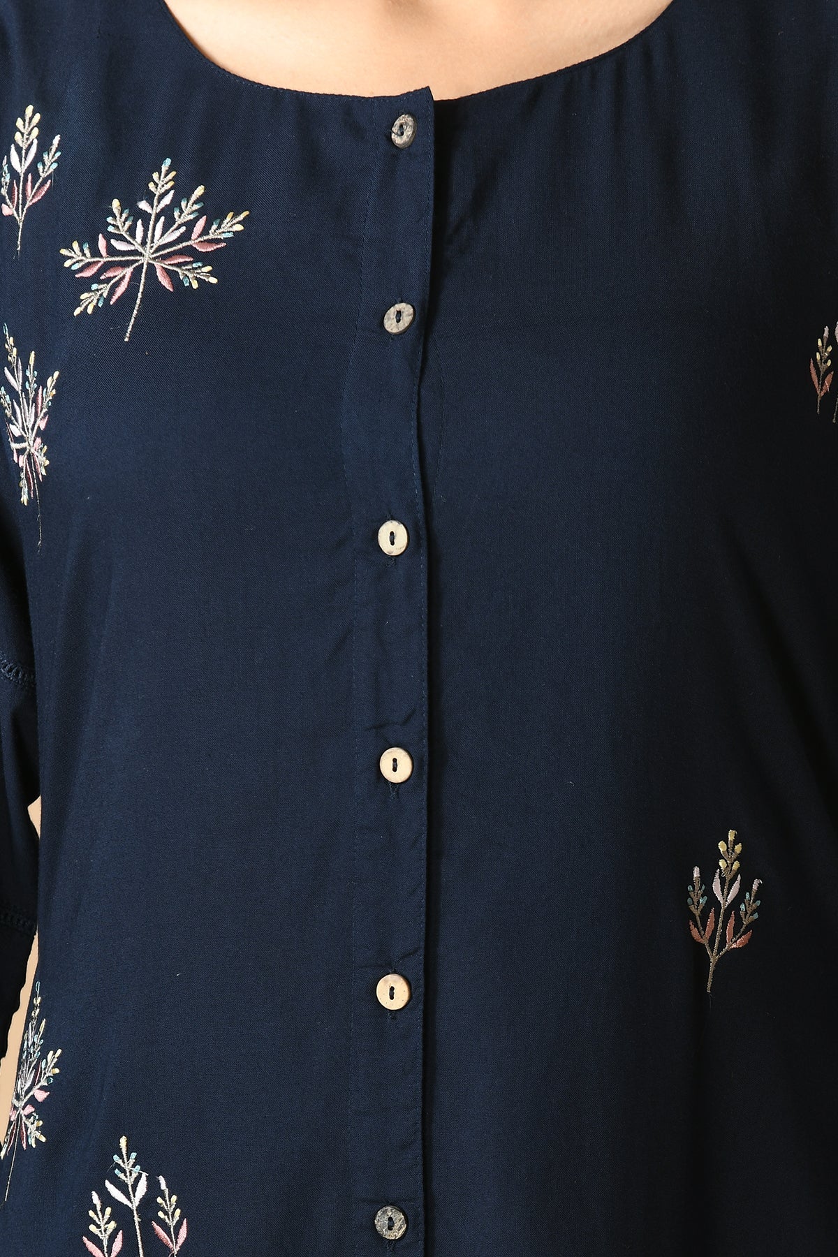 Blue Embroidered Kurta