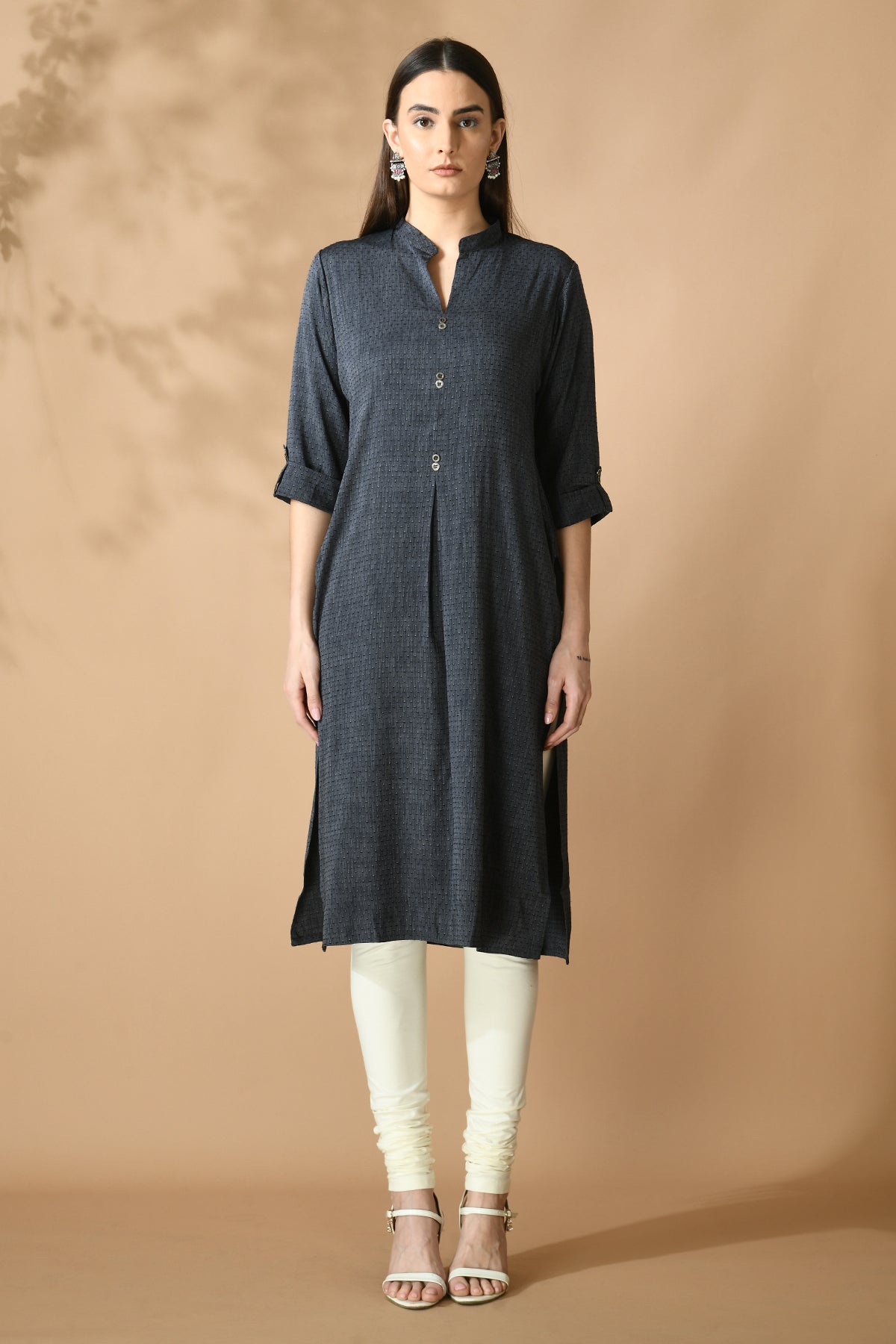 Grey Straight Kurta
