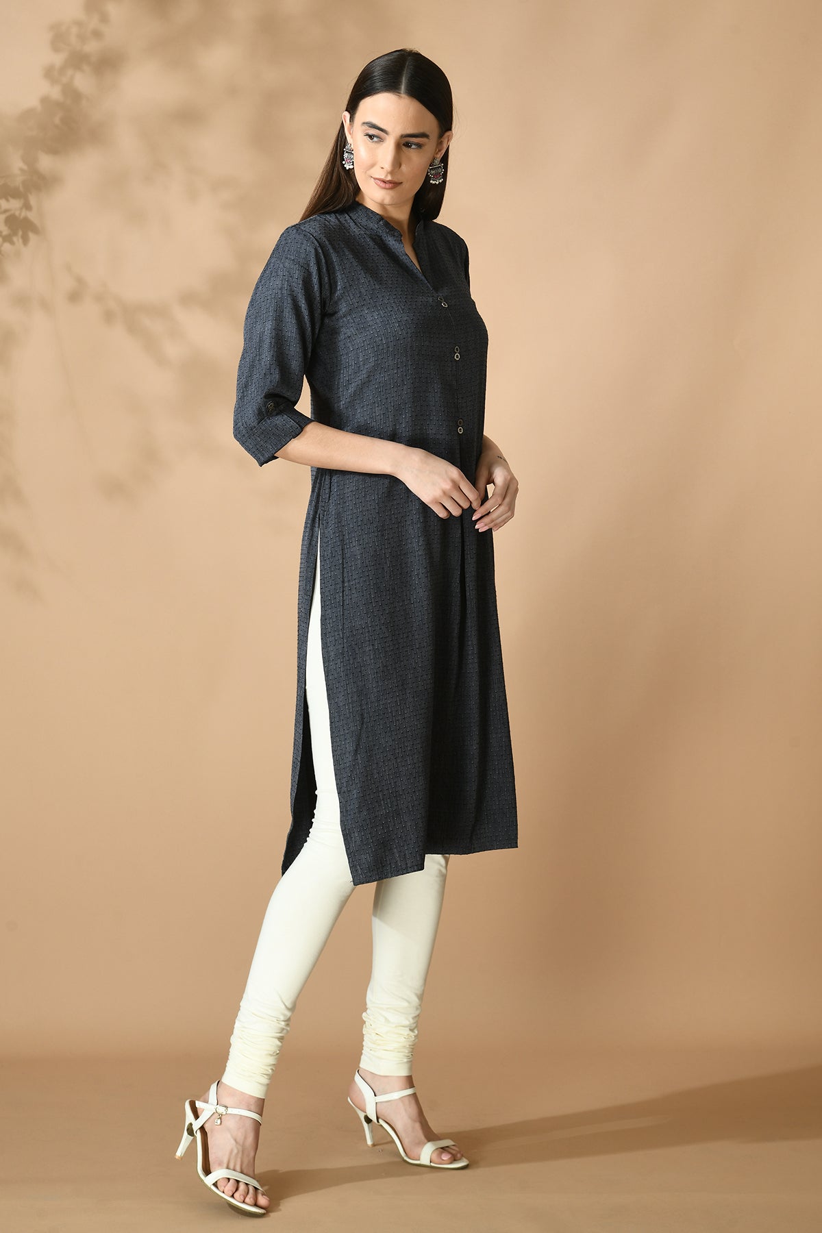 Grey Straight Kurta