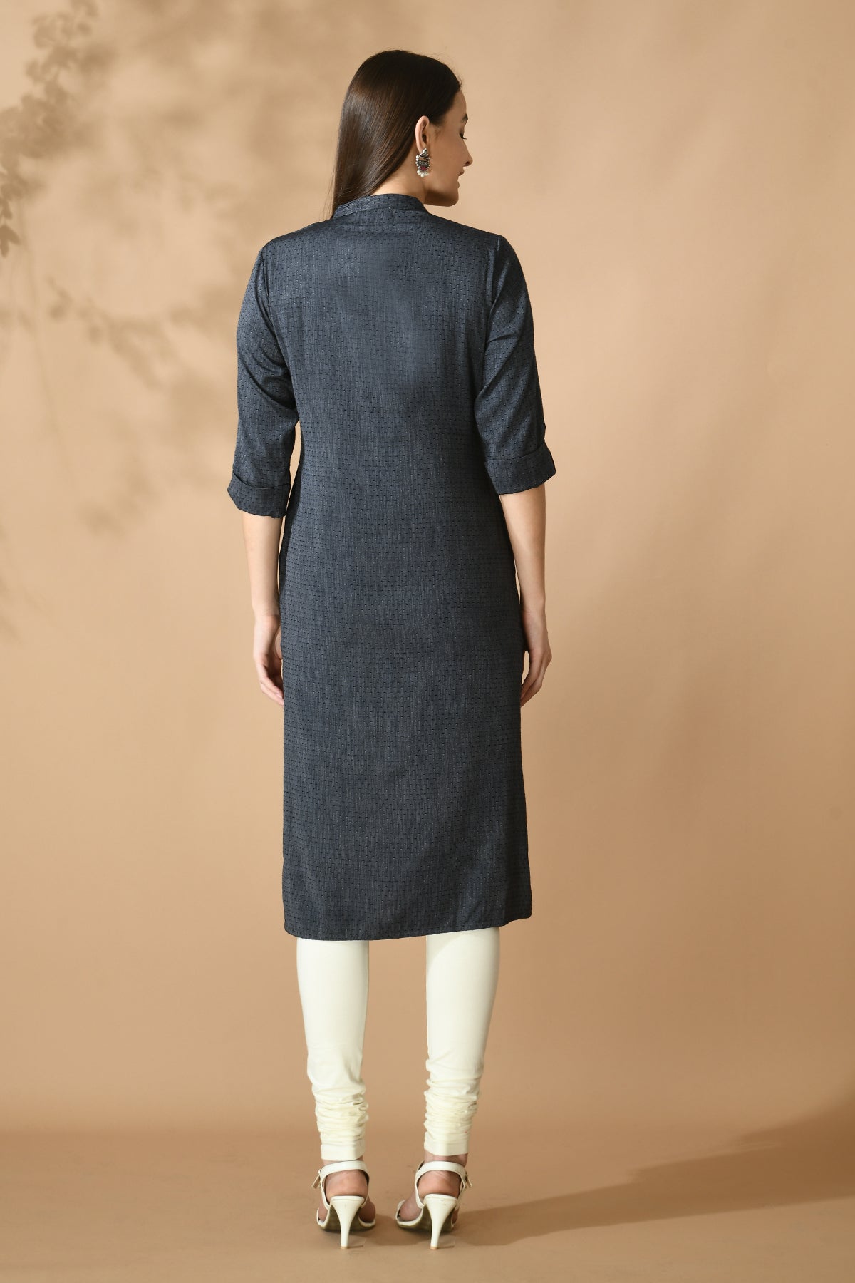 Grey Straight Kurta