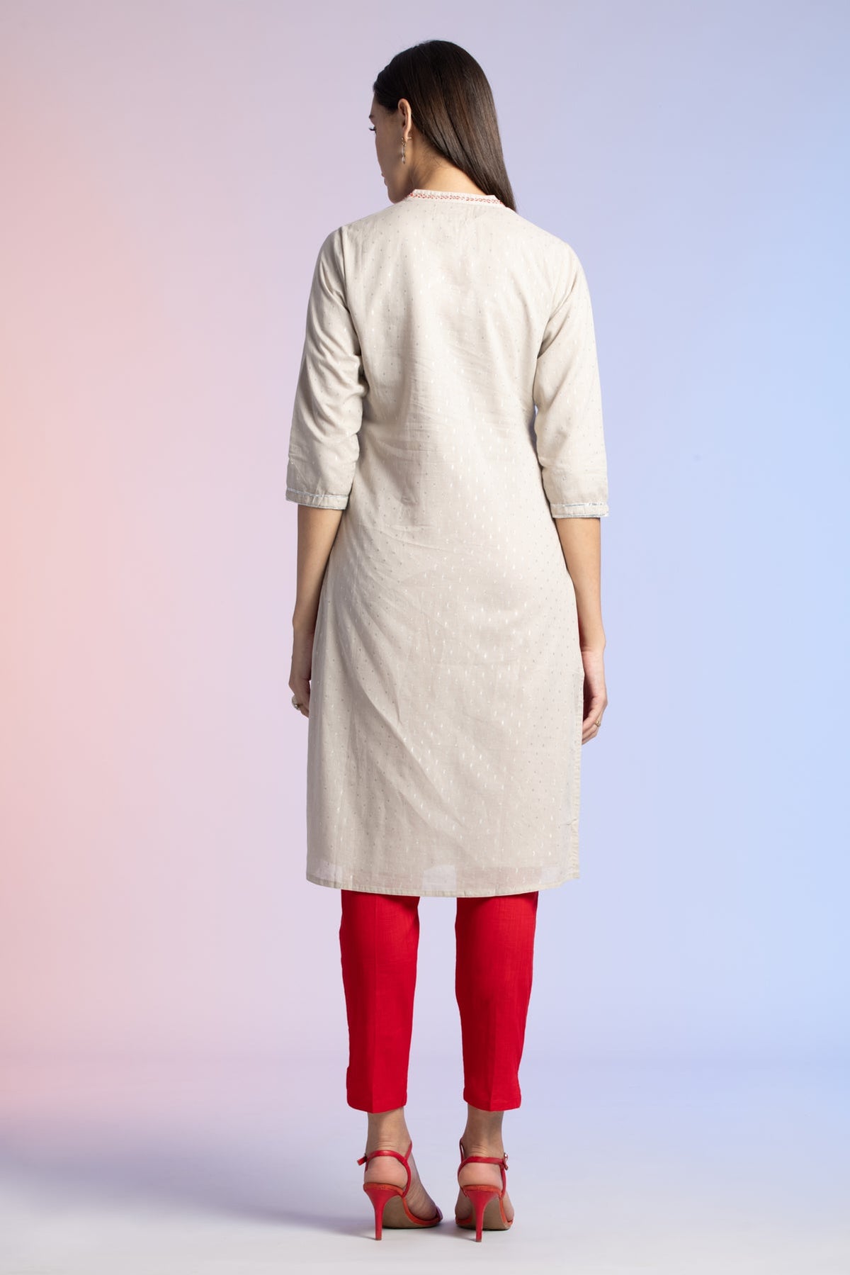 Grey Straight Kurta