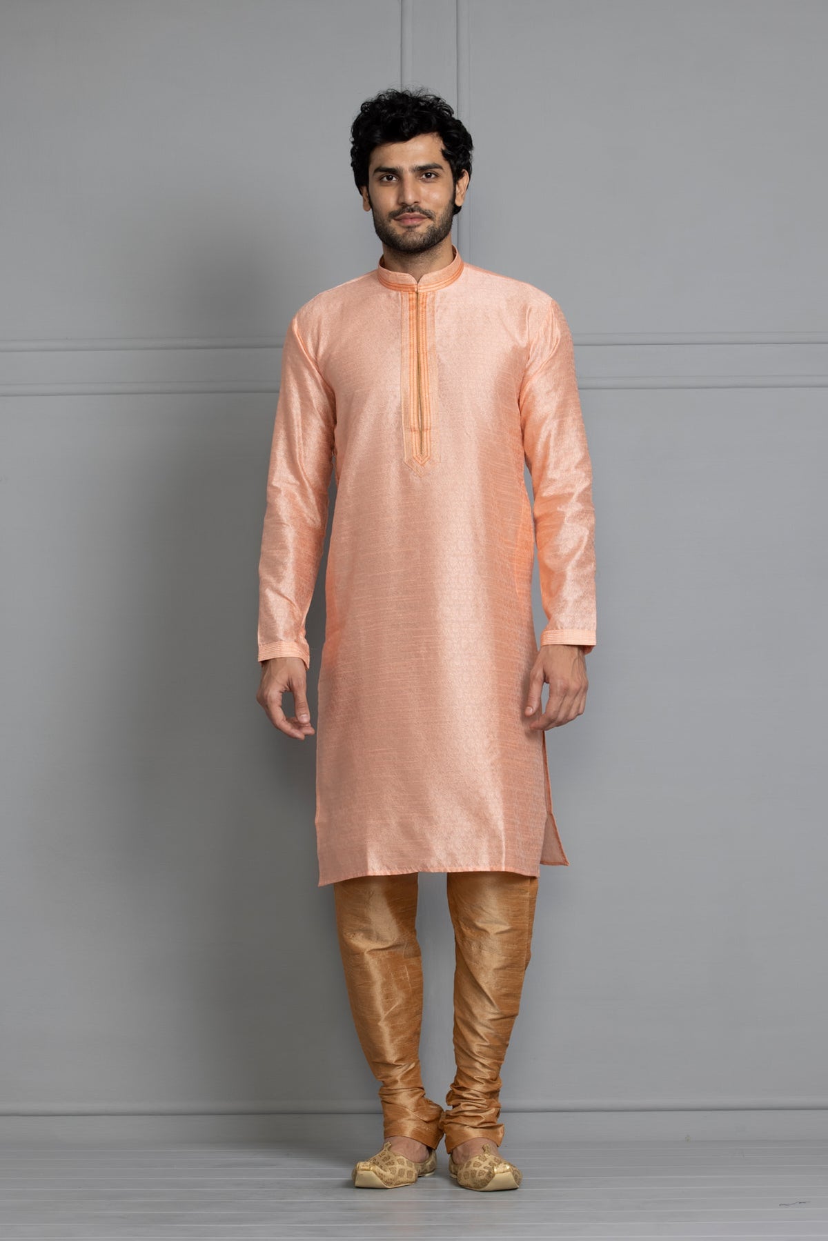 Pink Patterned Kurta Set