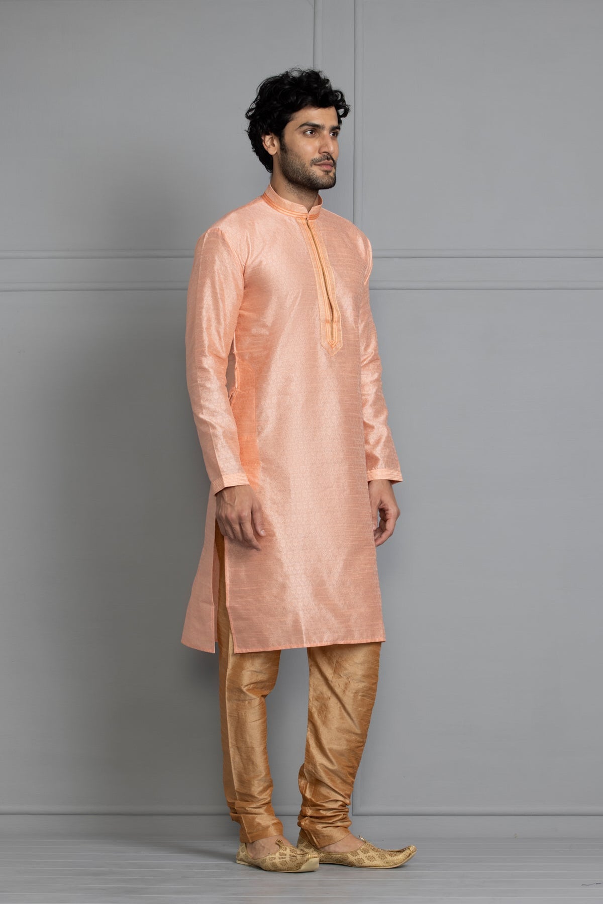 Pink Patterned Kurta Set
