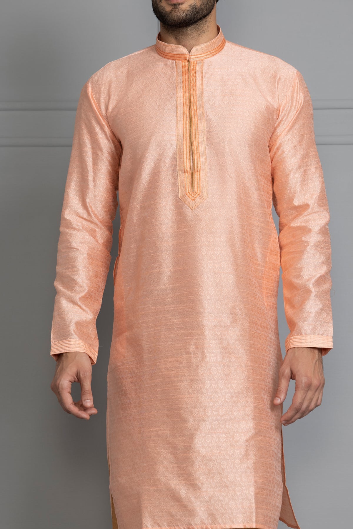 Pink Patterned Kurta Set