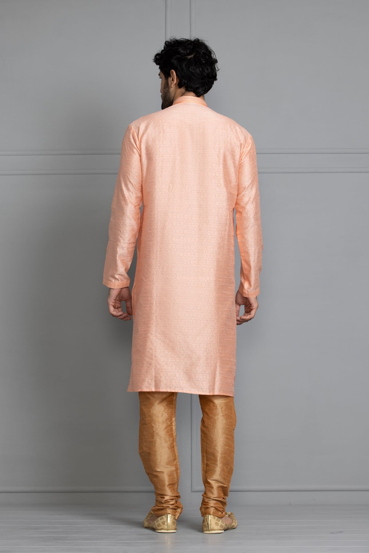 Pink Patterned Kurta Set