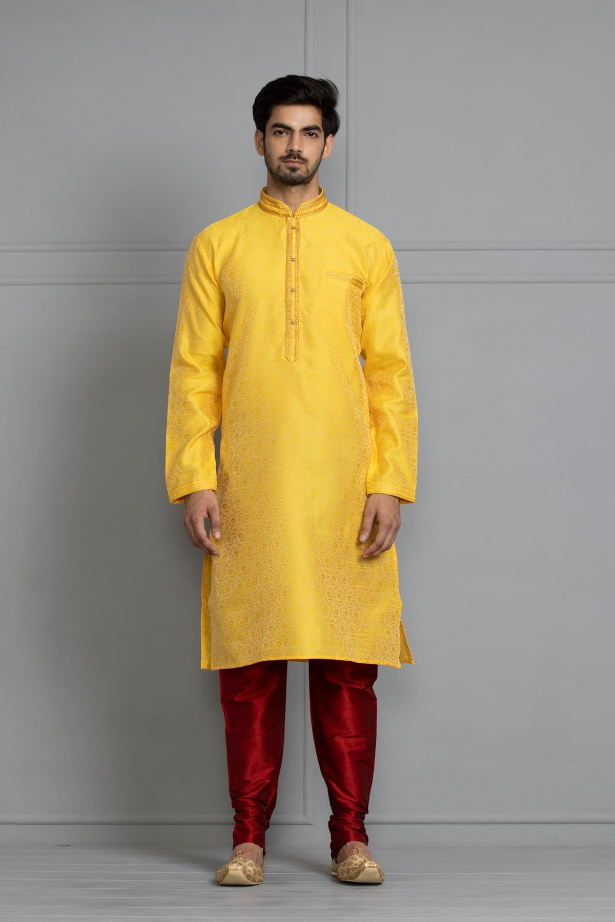 Yellow Embroidered Kurta Set