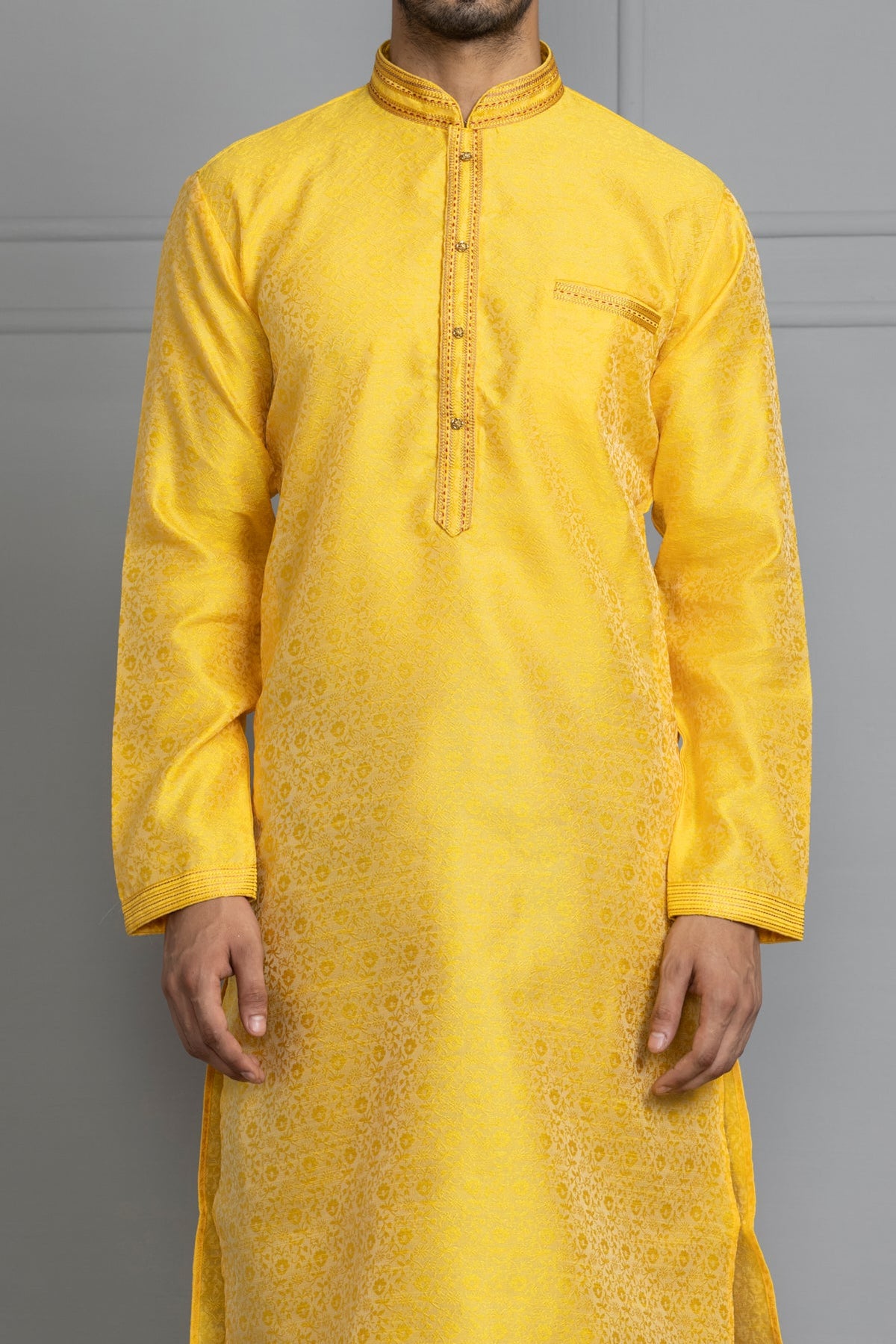 Yellow Embroidered Kurta Set