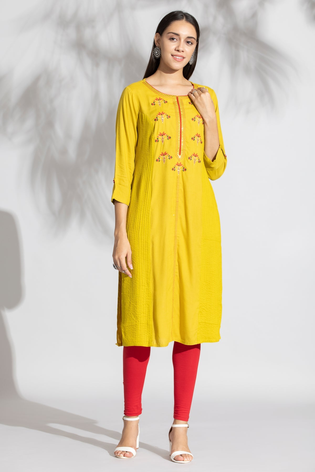 Mustard Straight Kurta