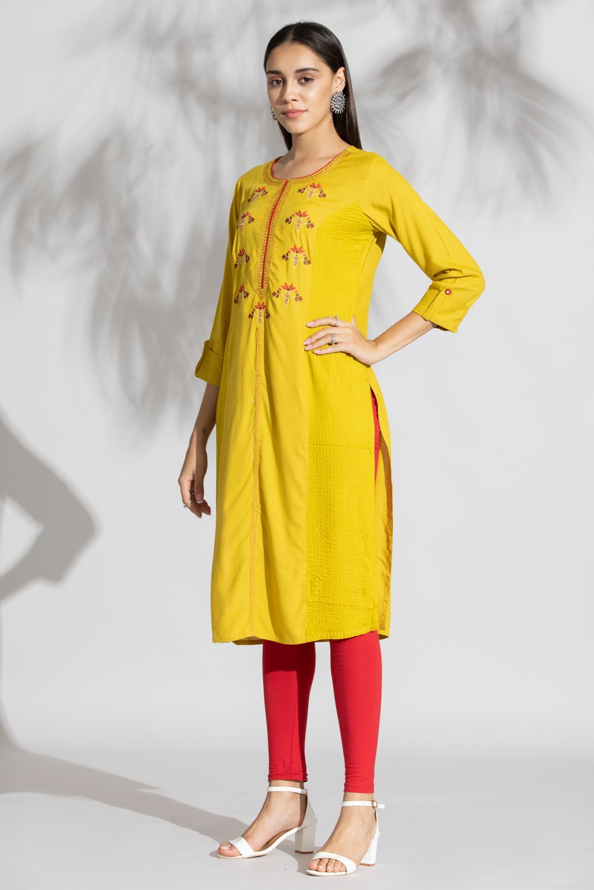 Mustard Straight Kurta
