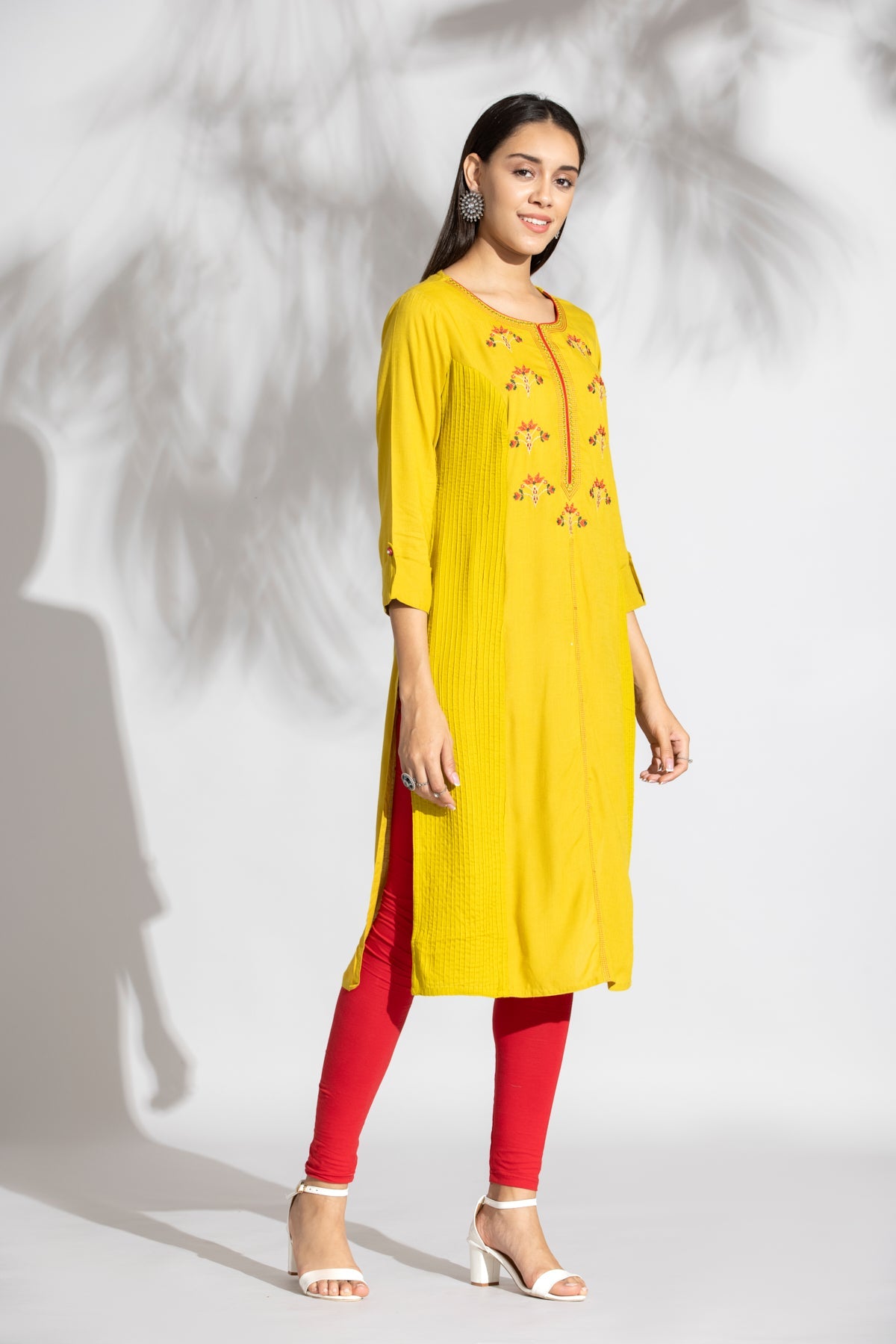 Mustard Straight Kurta