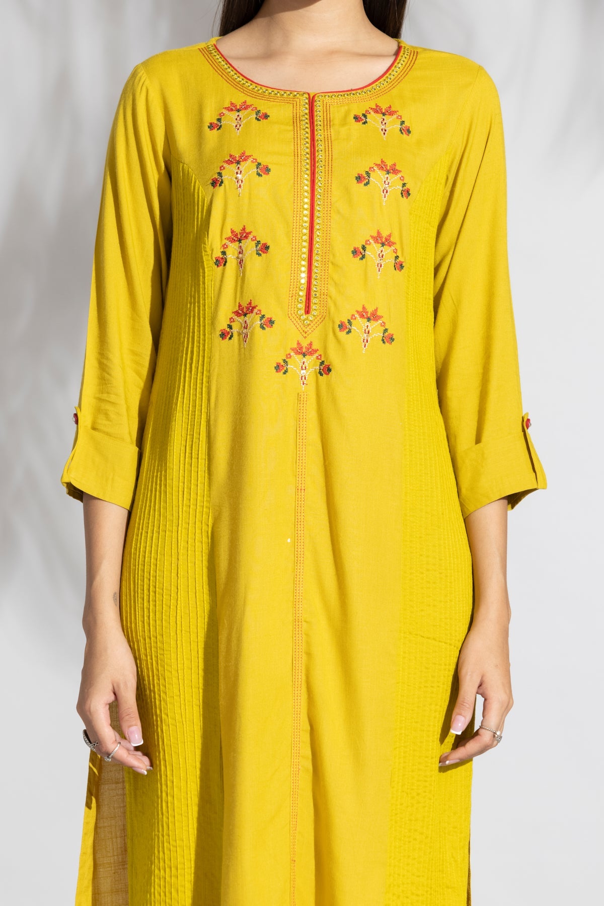 Mustard Straight Kurta