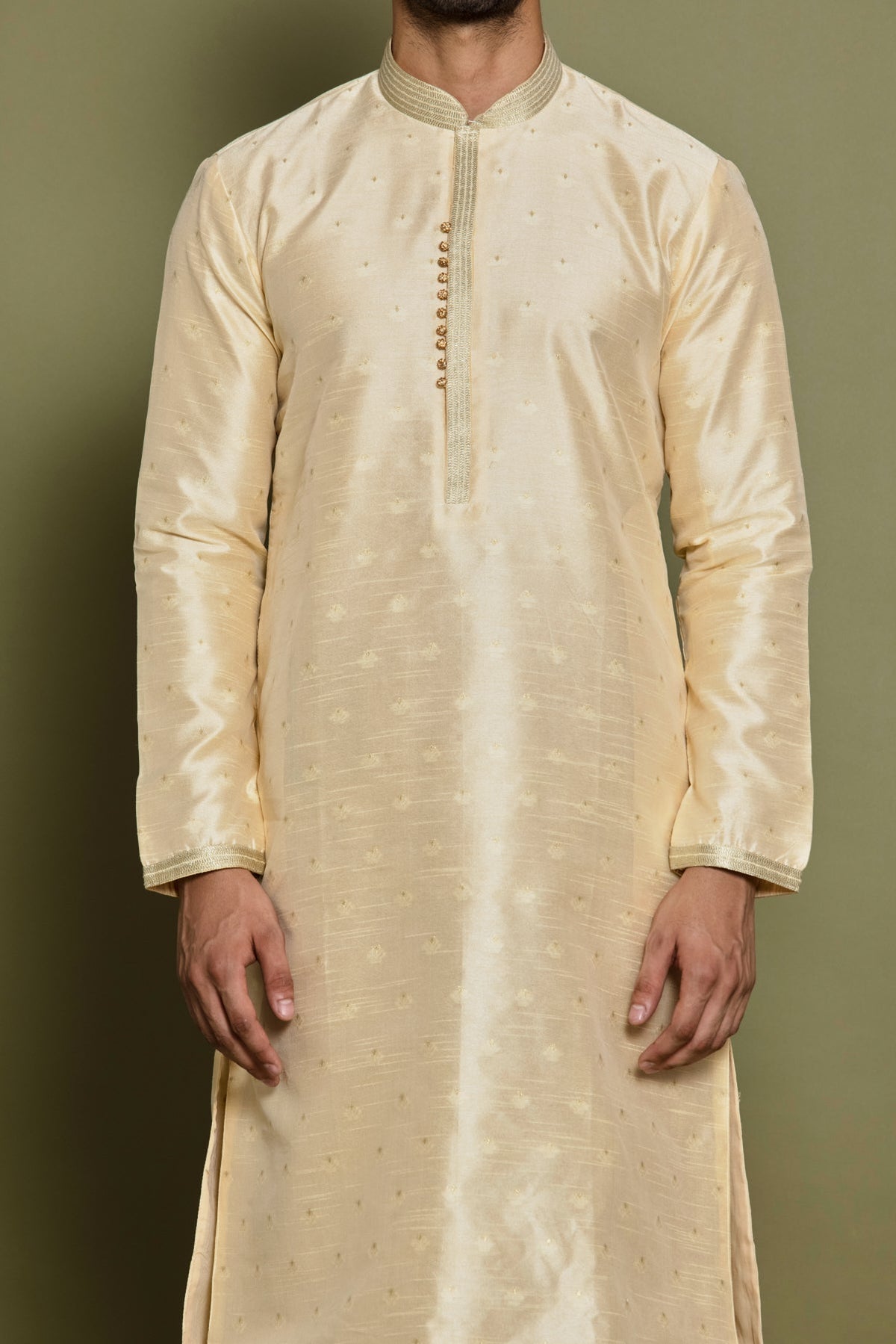 Cream Garb Of Elegance In Kurta Set