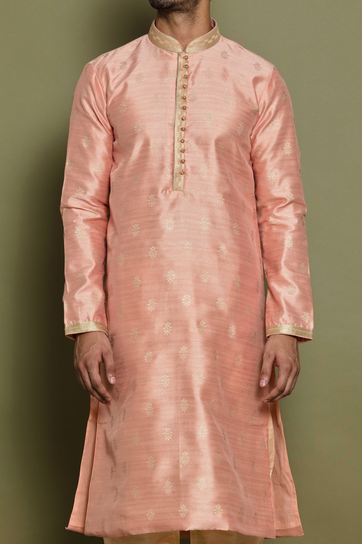 Light Peach Solid Kurta Set