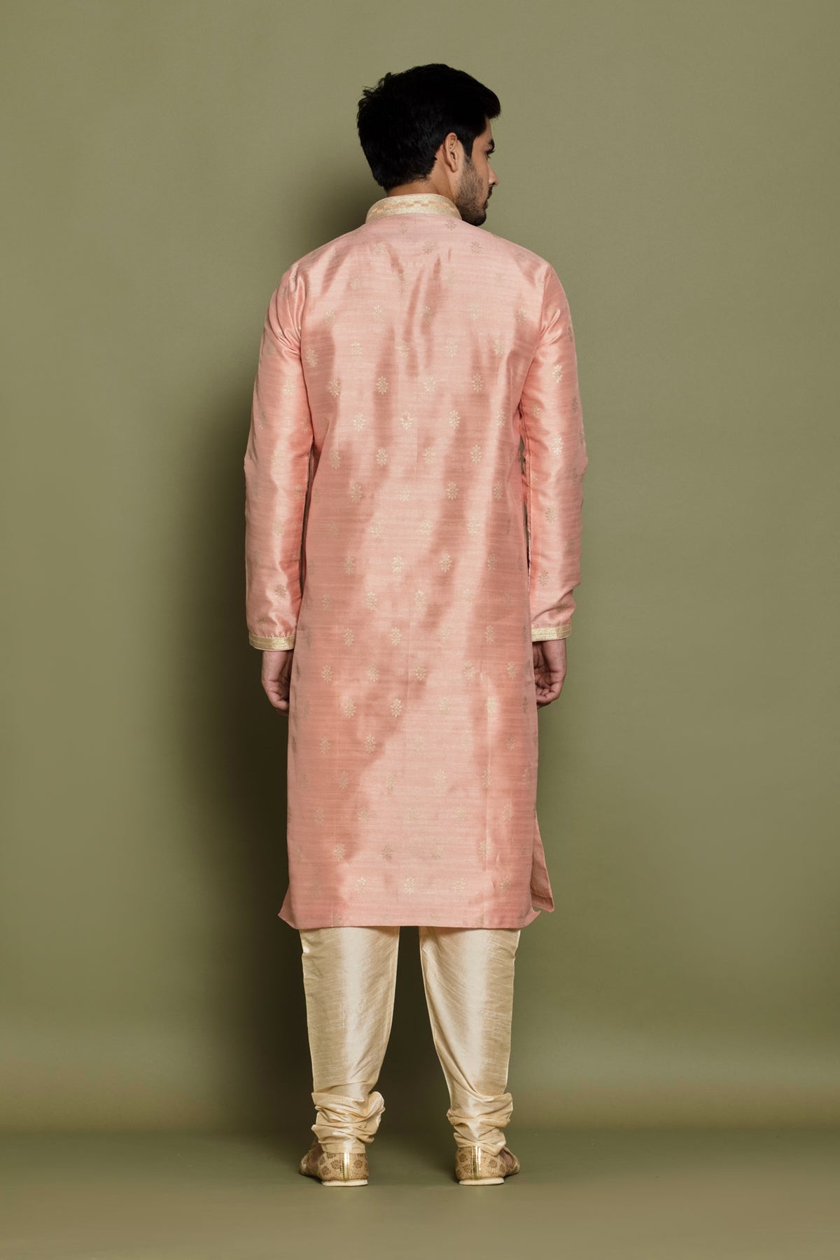 Light Peach Solid Kurta Set