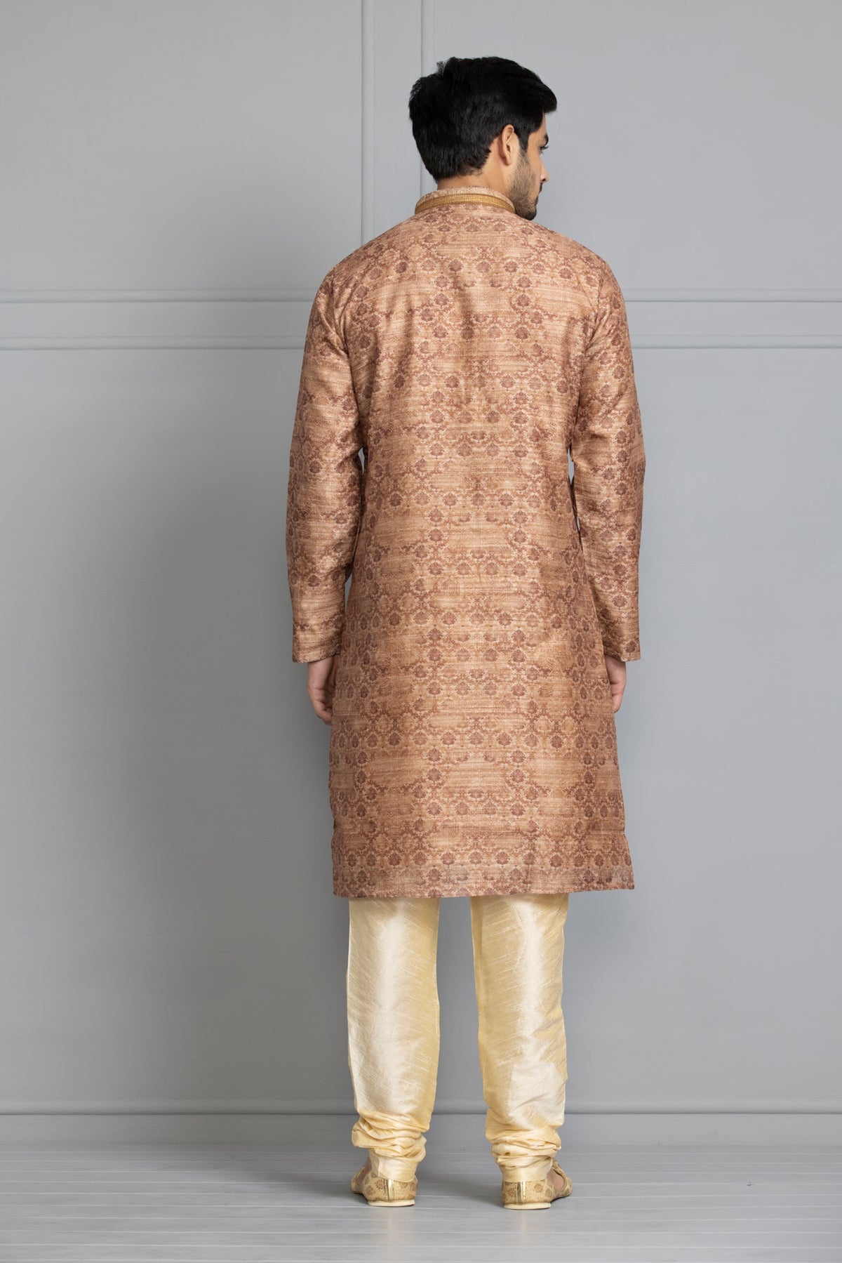 Brown Printed Kurta Set