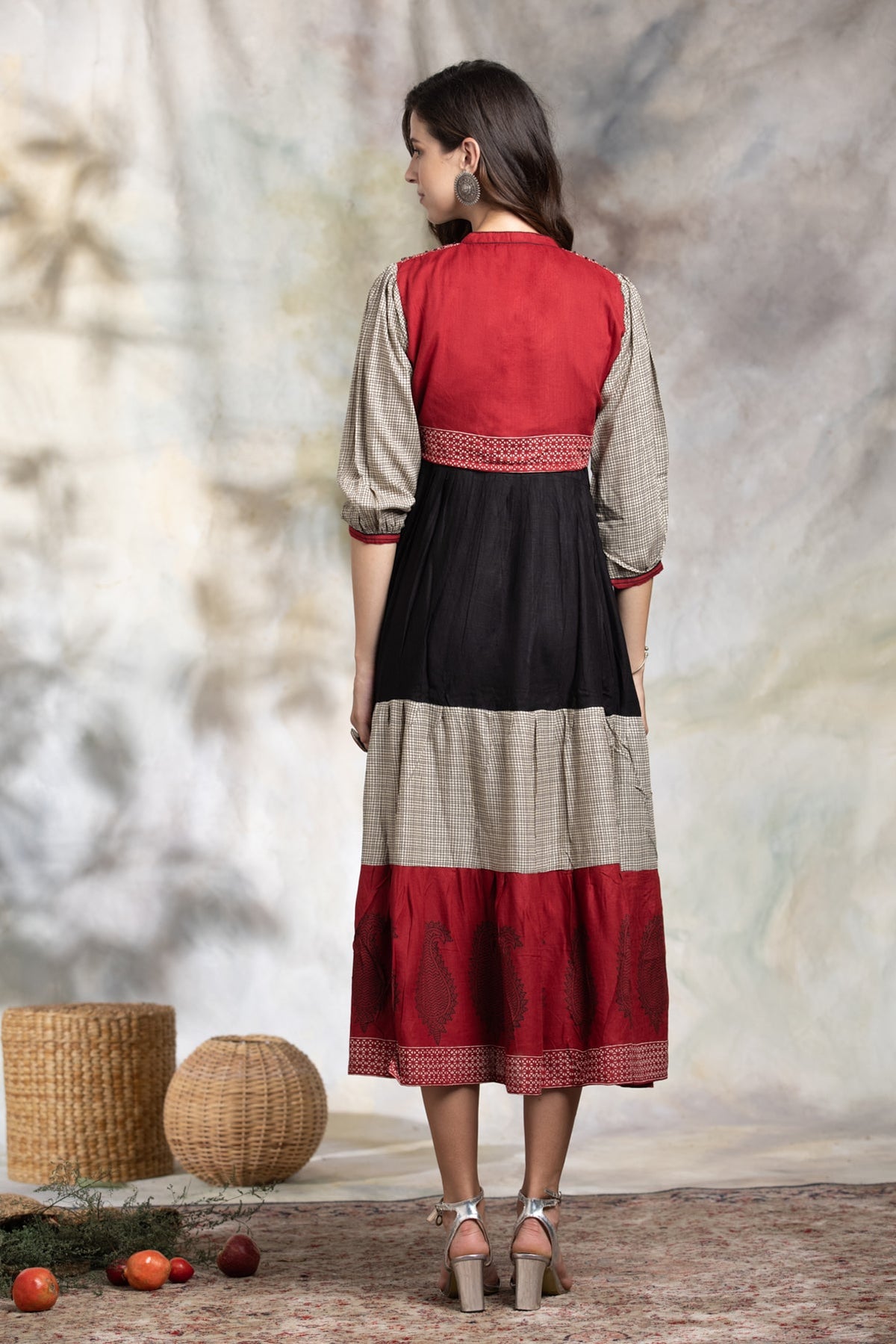 Multi Embroidered Jacket Dress