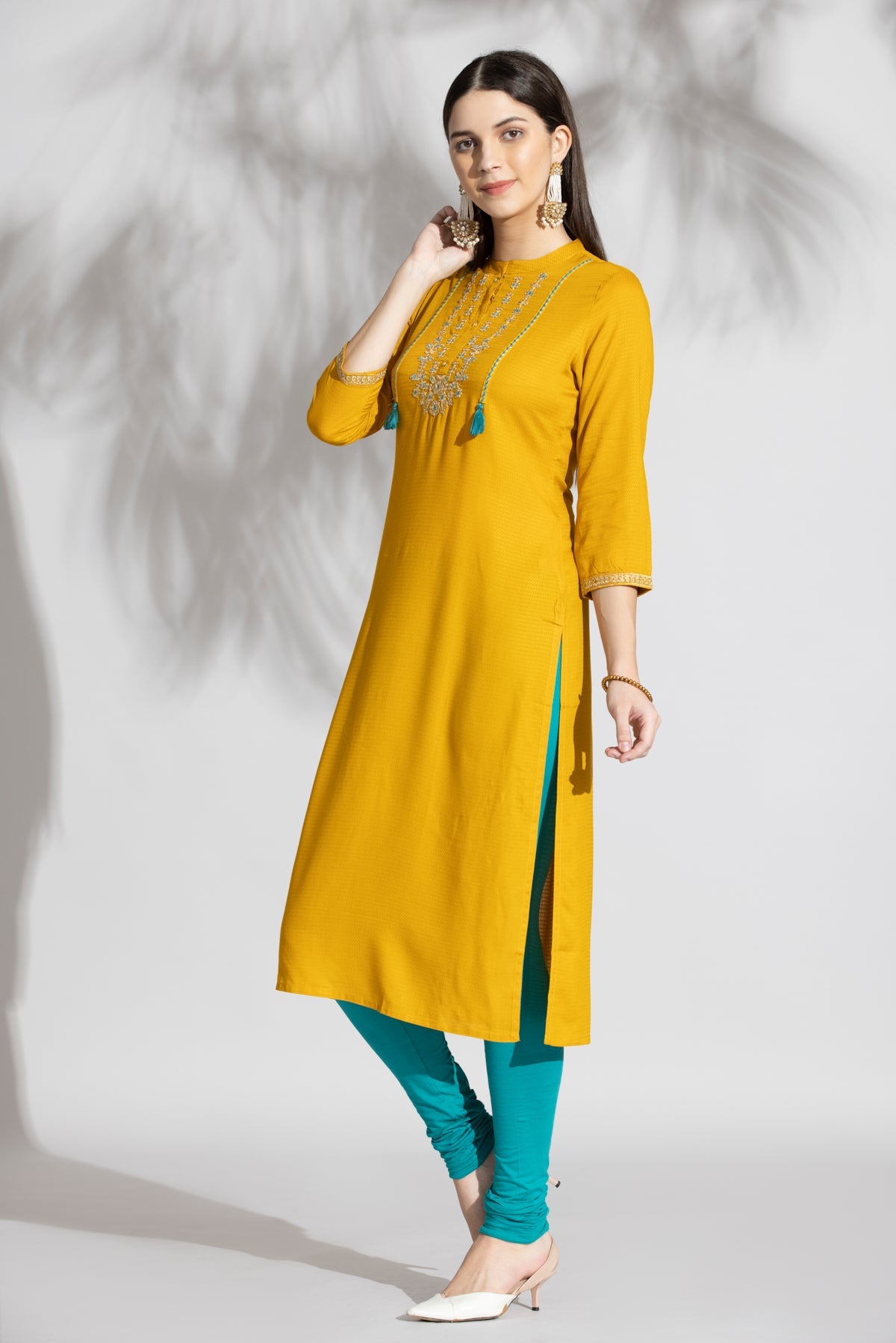 Yellow Straight Kurta