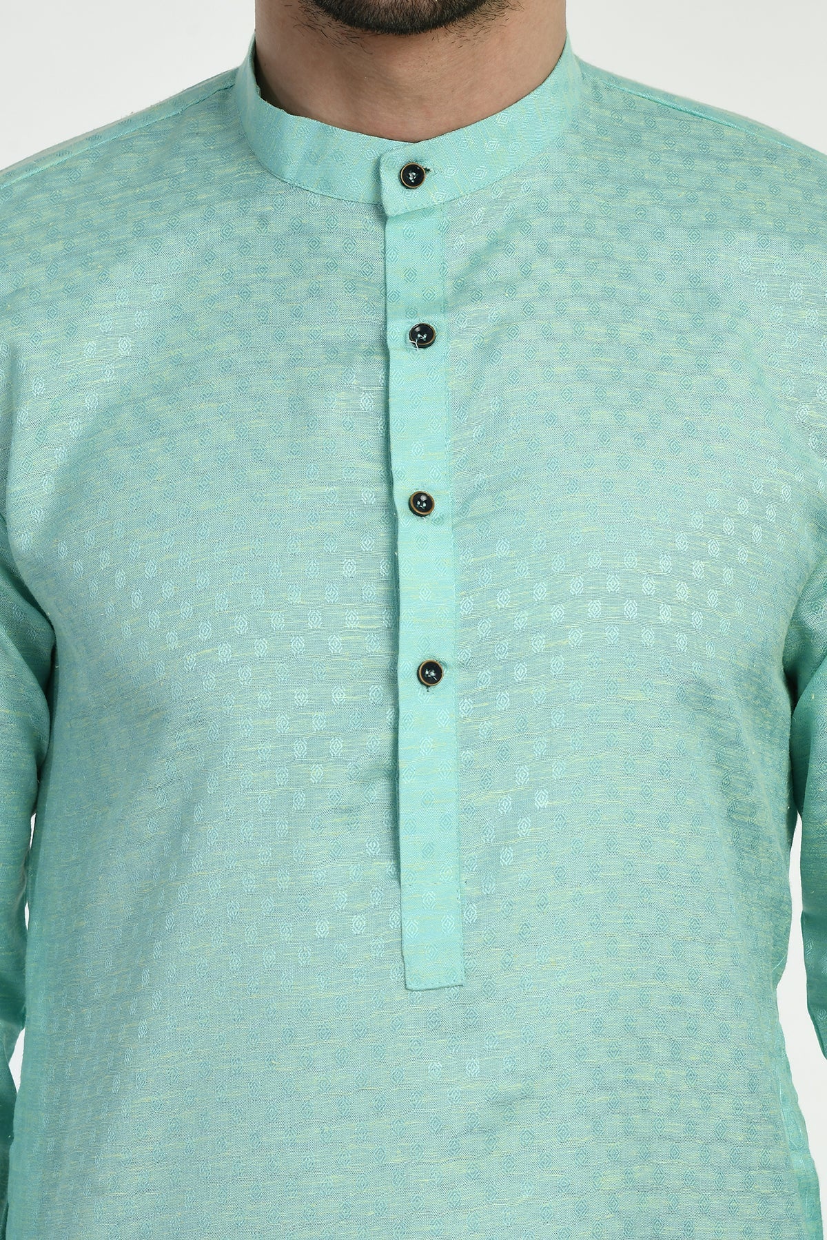 Green Self Design Kurta Set