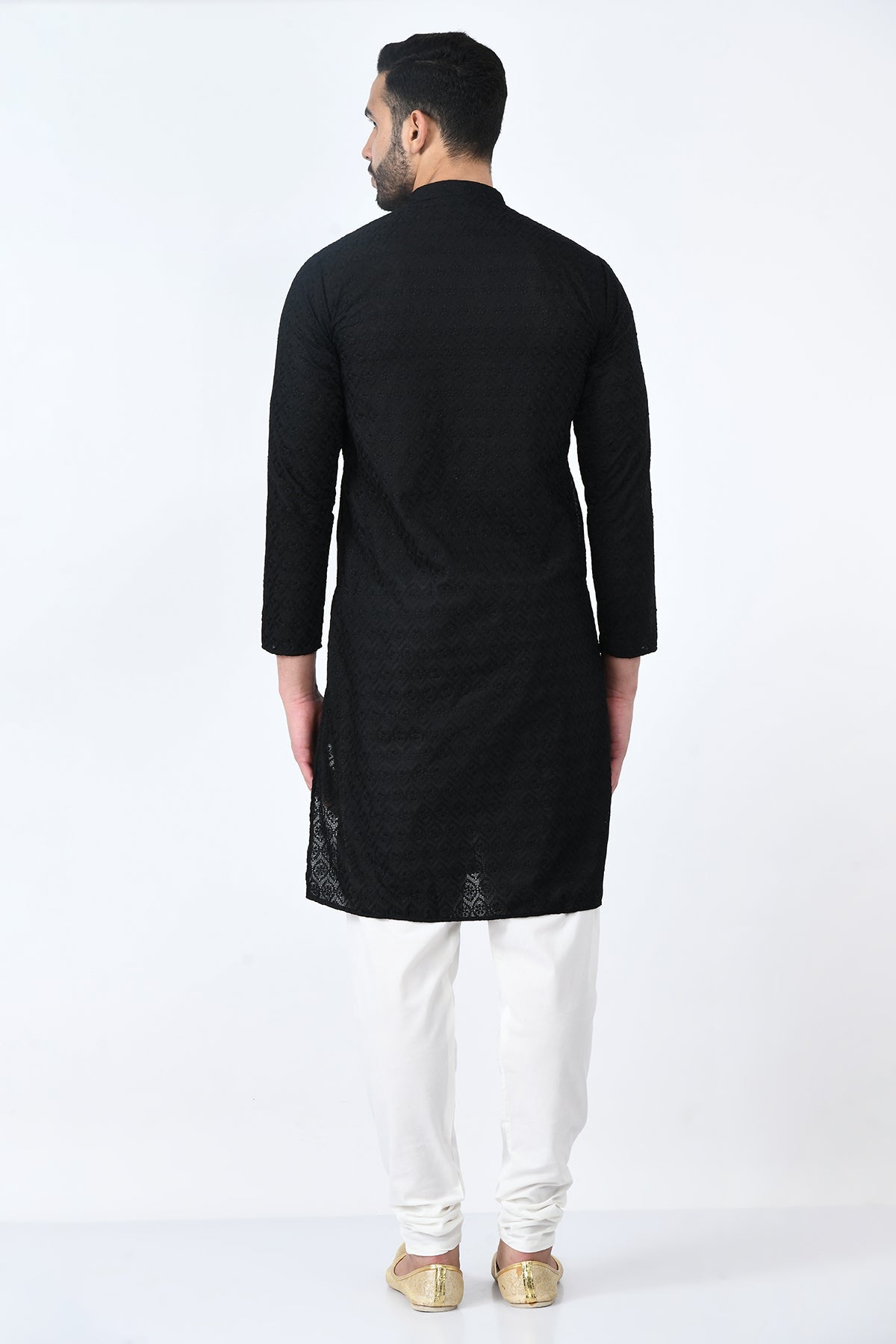 Black Chikankari Embroidered Kurta Set