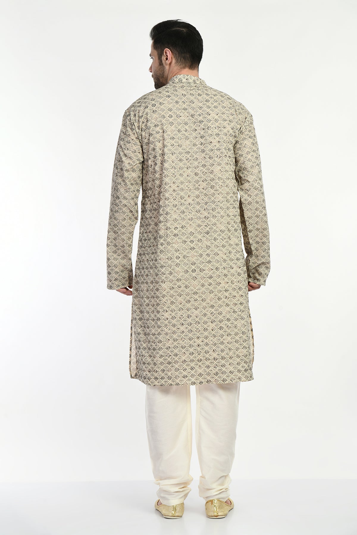 Multi-Coloured Embroidered Kurta Set