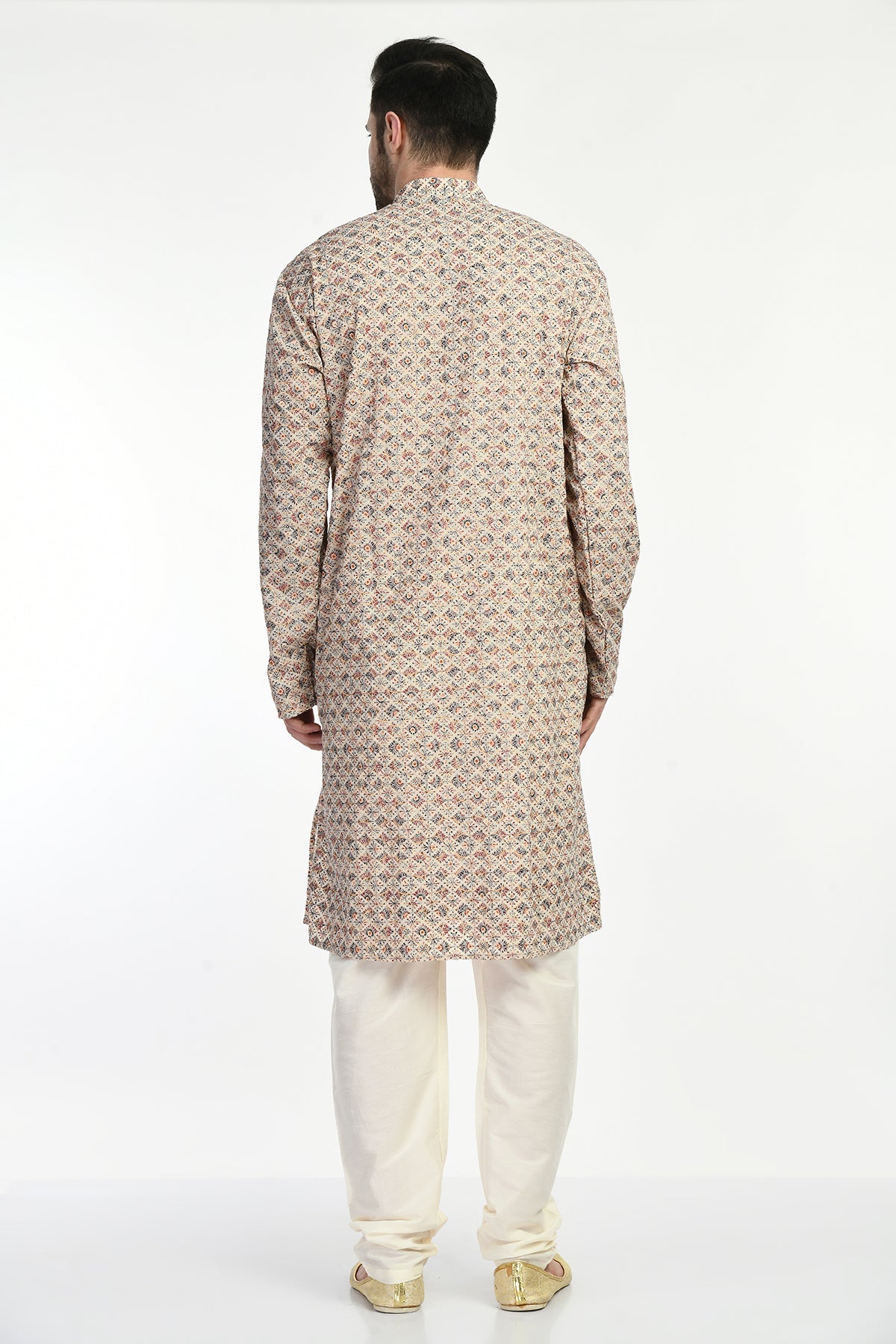 Multi-Coloured Embroidered Kurta Set