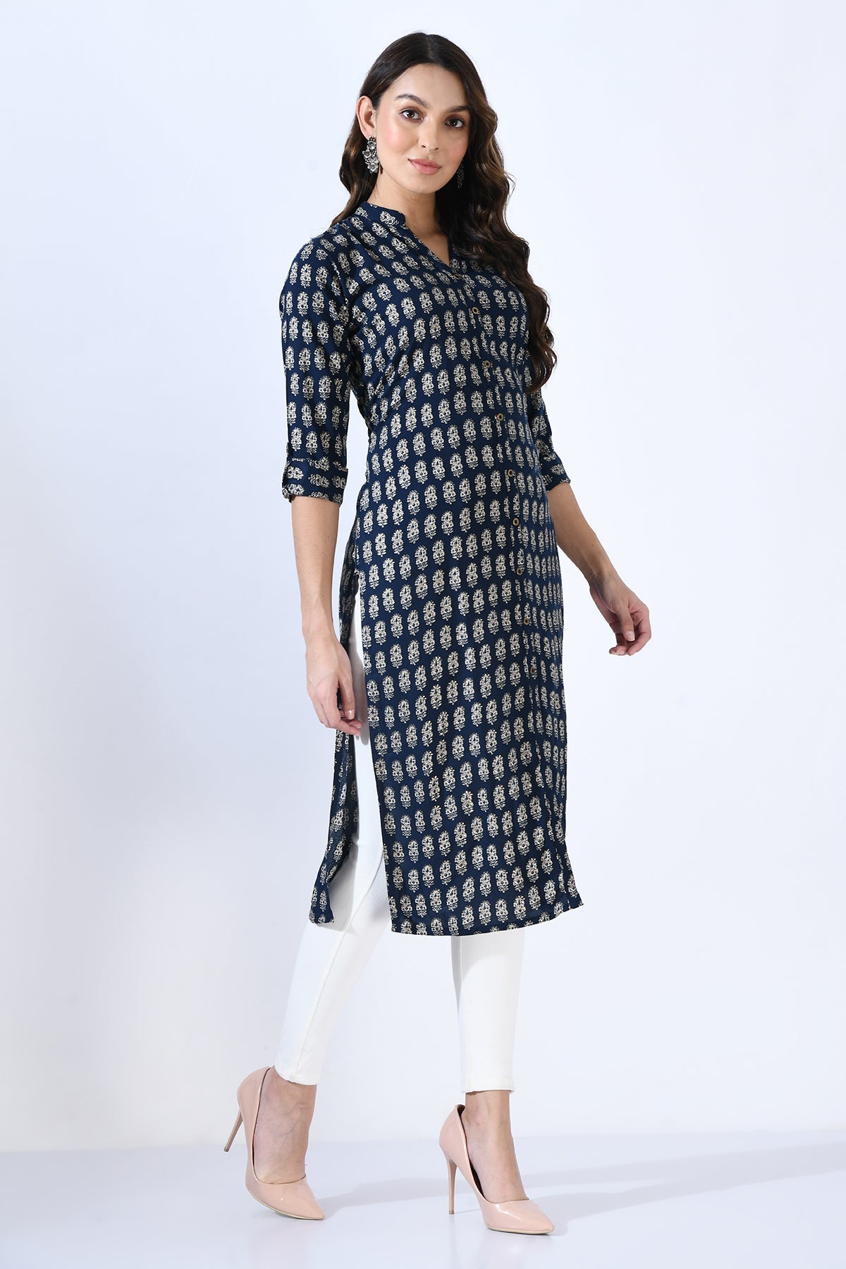 Blue Printed Kurta