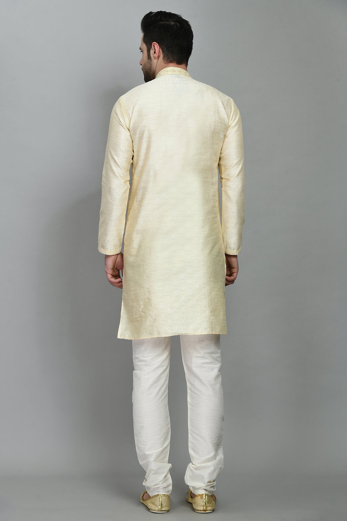 Cream Embellished Kurta Set