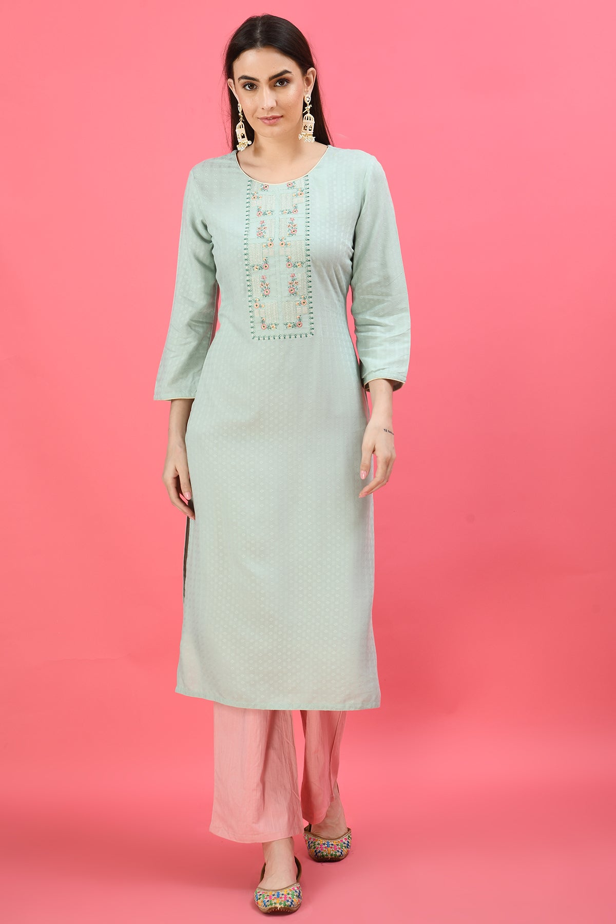 Mint Green Straight Kurta