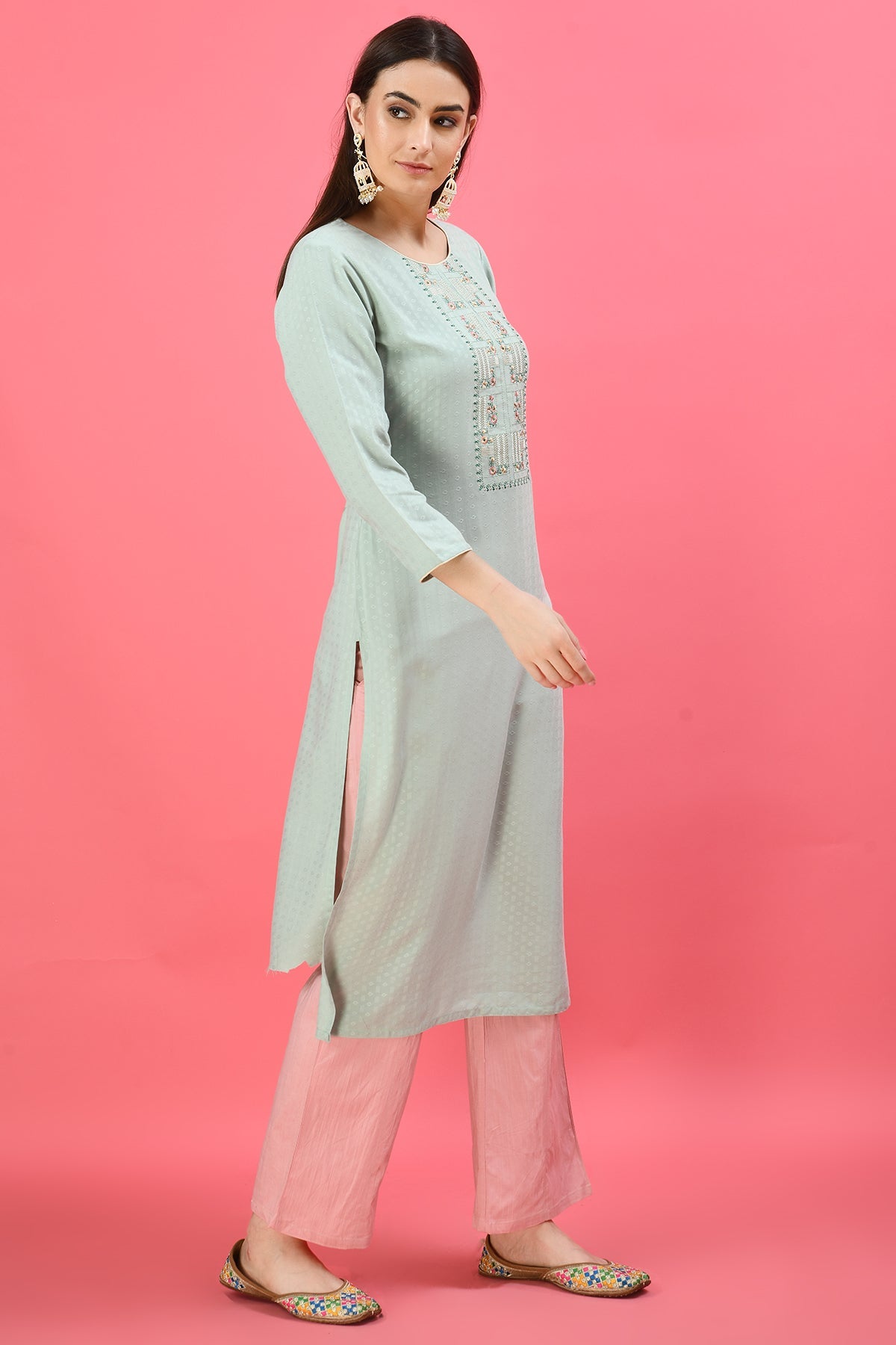 Mint Green Straight Kurta