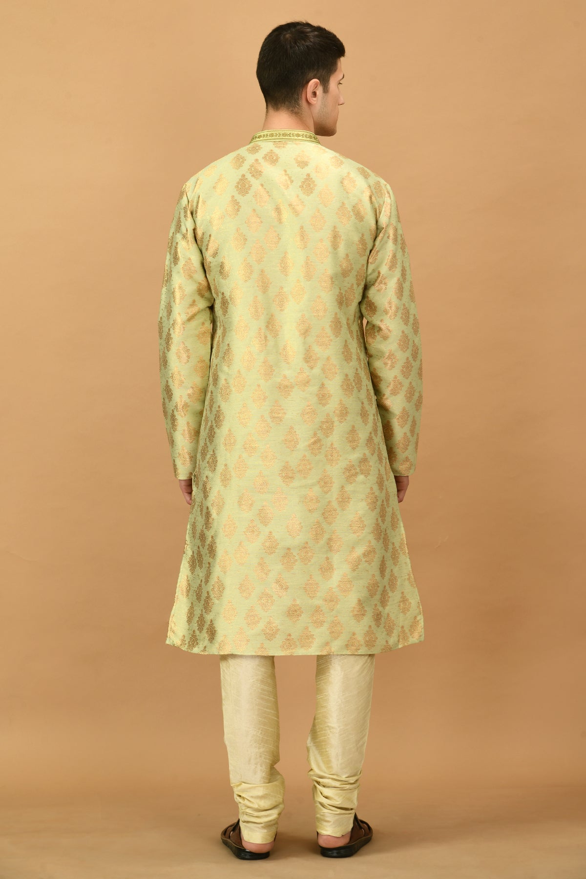 Green Self Design Kurta Set