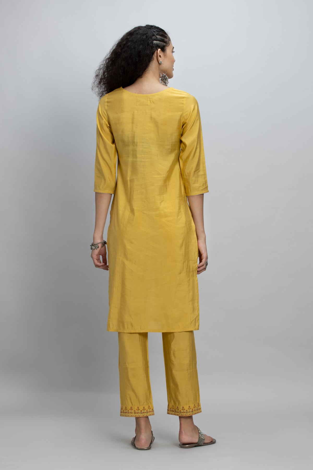 Yellow Embroidered Kurta Set