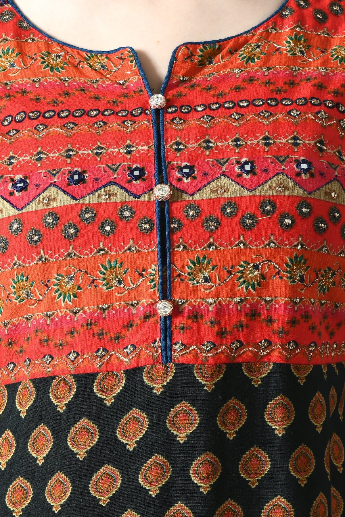 Multi Printed A Line Dress