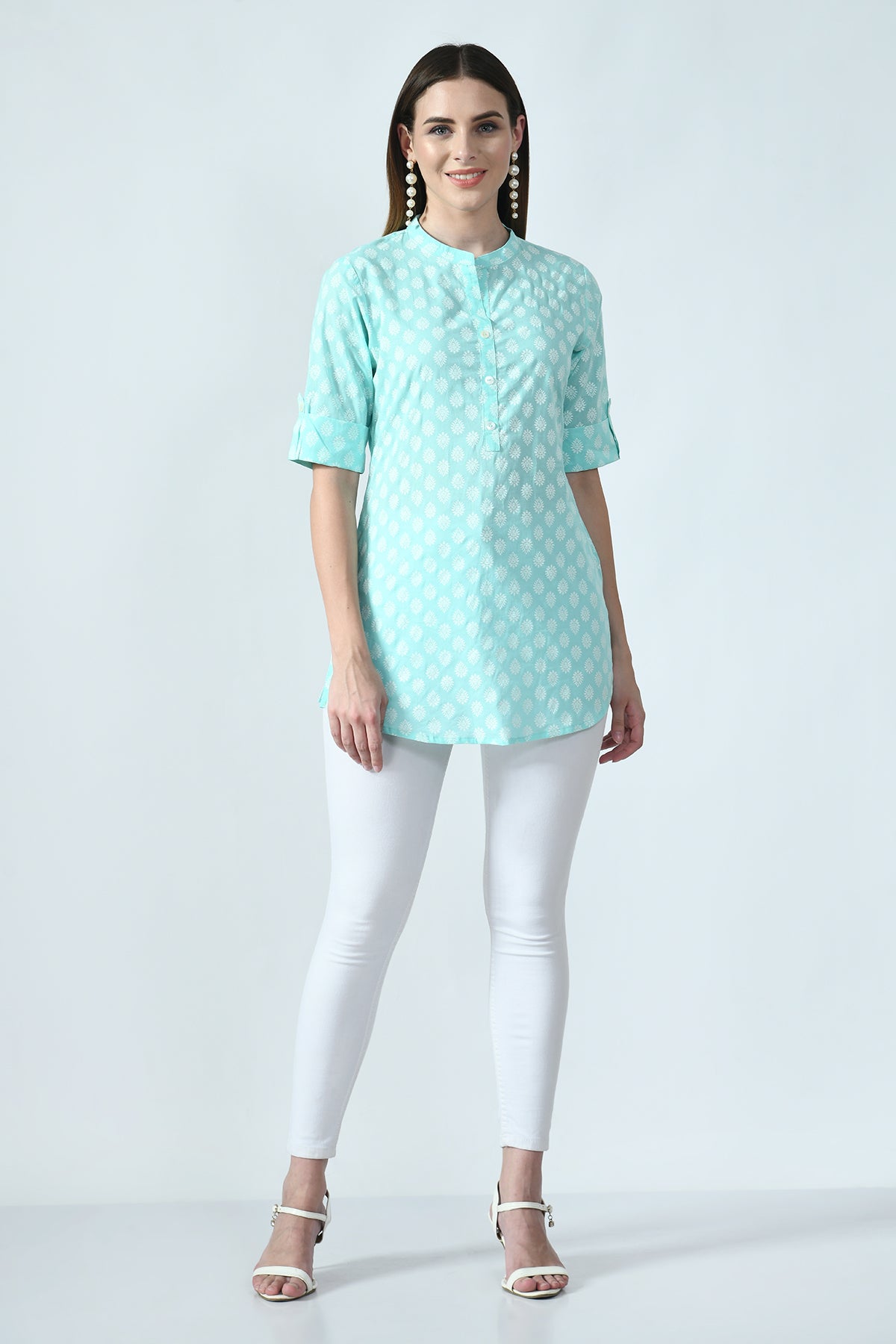 Green Ethnic Printed Top