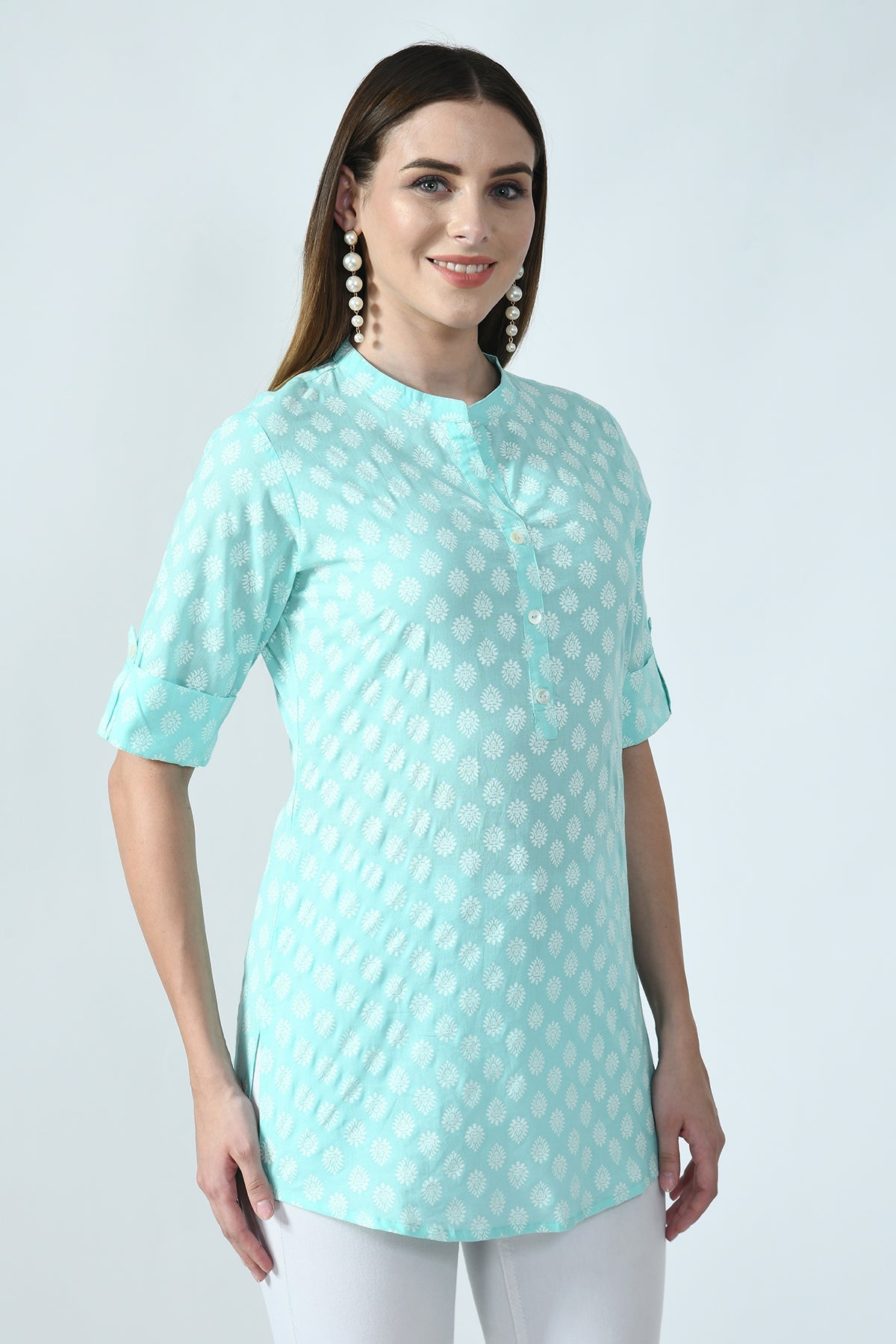 Green Ethnic Printed Top