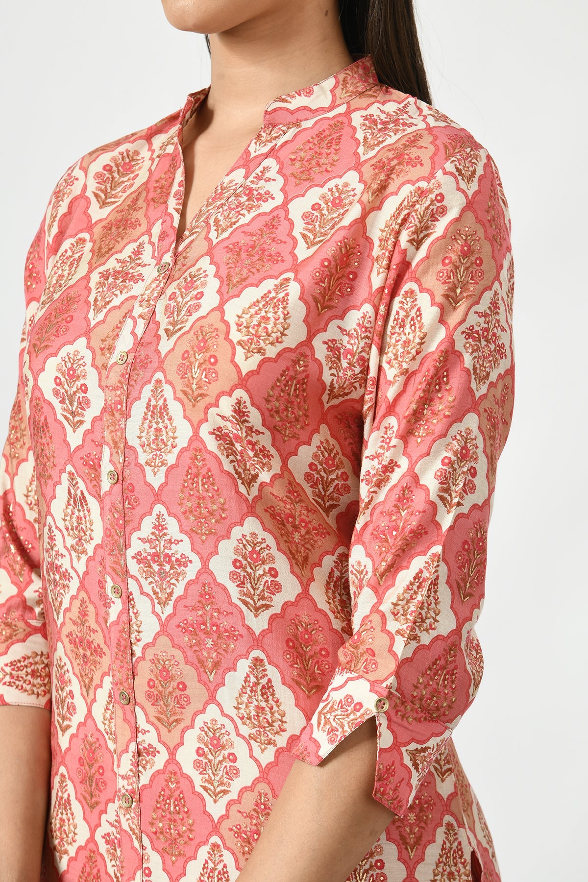 Pink Printed Kurta Set